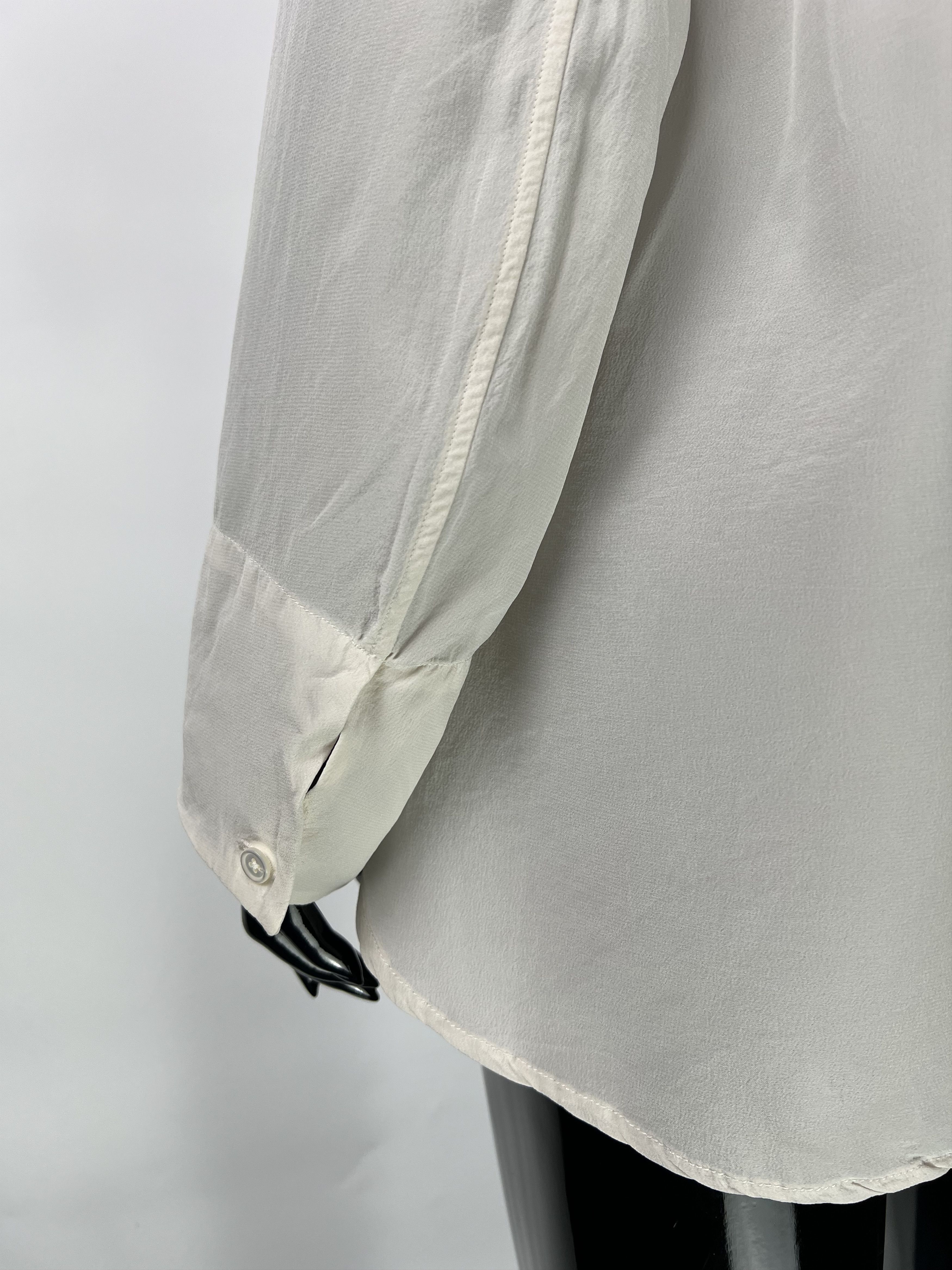 Designer × SikSilk Lis Lareida Ivory Silk Blouse Size 38 Size M / US 6-8 / IT 42-44 - 6 Thumbnail