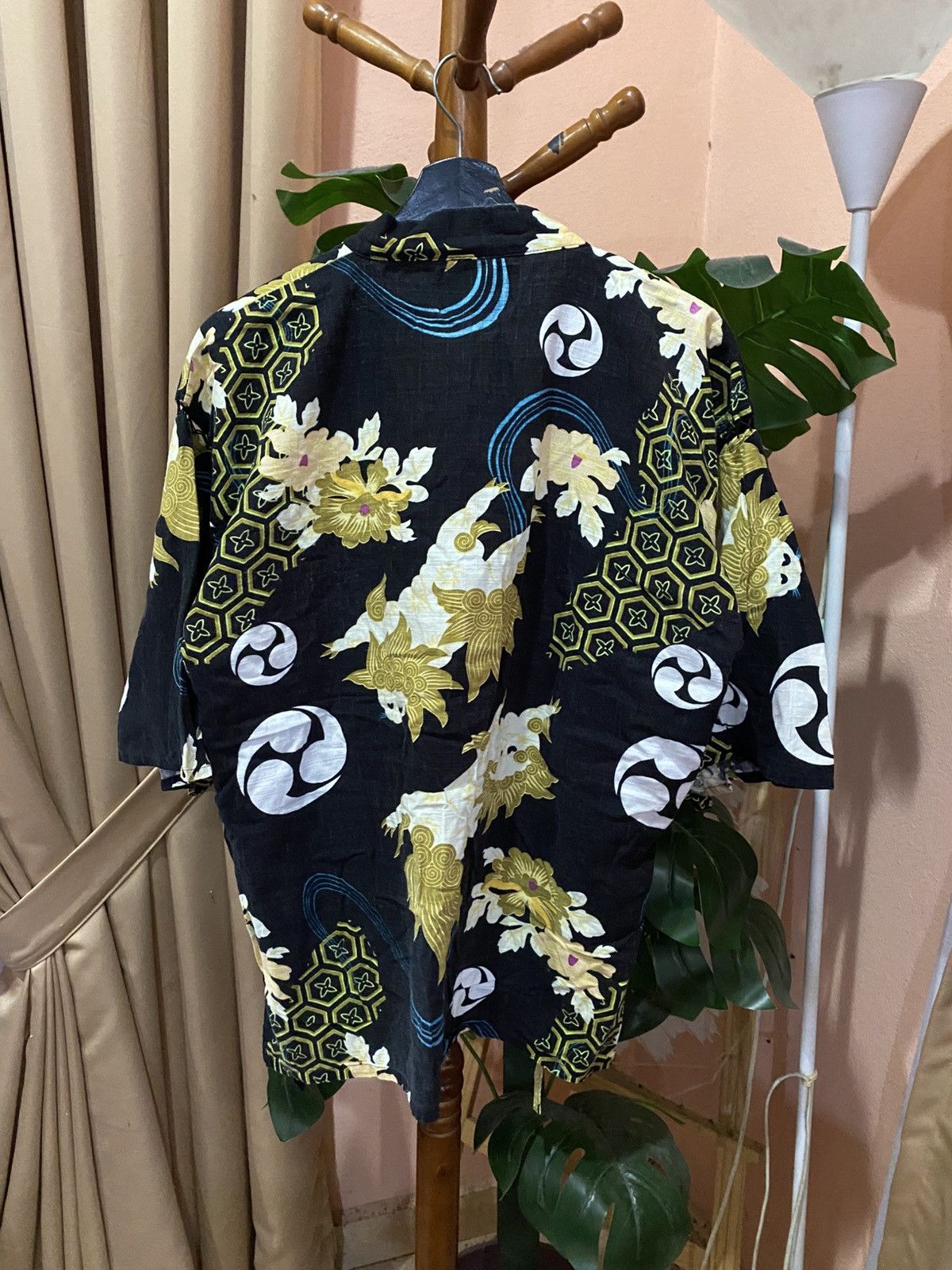Japanese Brand Kunpu Japanese Style Kimono Jacket Floral & Wave Print Haori Size US M / EU 48-50 / 2 - 8 Thumbnail