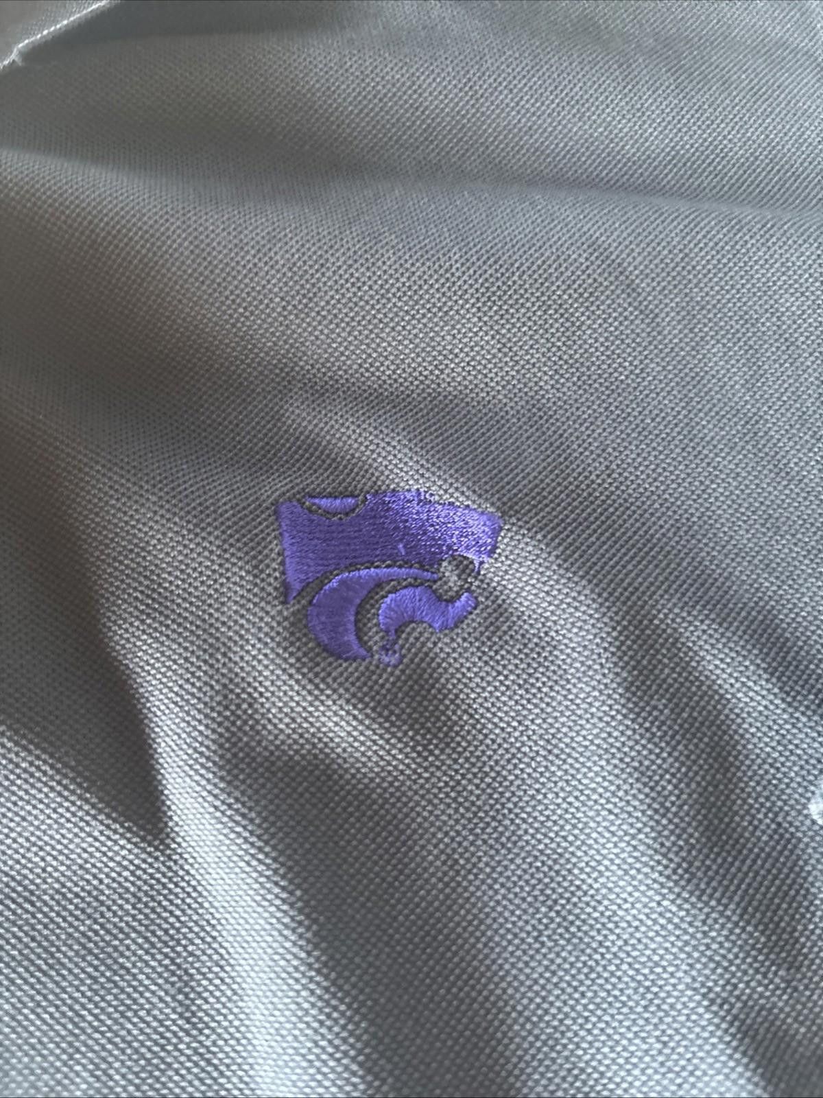 Antigua Kansas State Wildcats Shirt Men Extra Large Grey Polo XL Size ONE SIZE - 3 Thumbnail