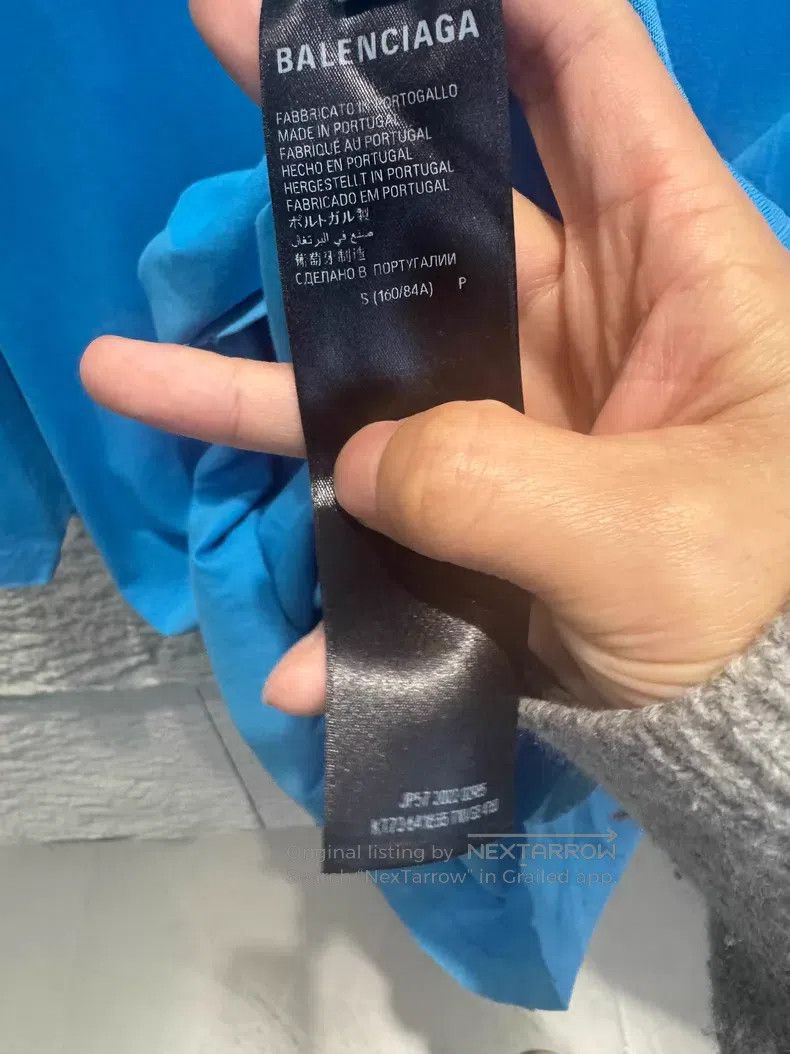 Balenciaga Balenciaga Blue Logo Lettering Print Short Sleeve T-Shirt Size US S / EU 44-46 / 1 - 5 Thumbnail