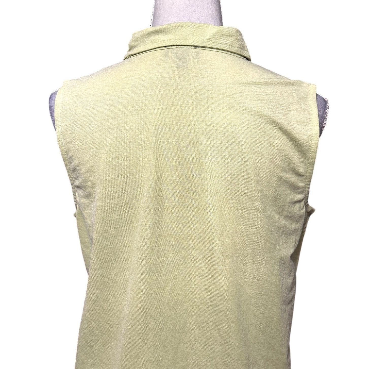 Jones New York Jones New York Sleeveless Tank Top Placket Yellow Green W M Size M / US 6-8 / IT 42-44 - 6 Thumbnail