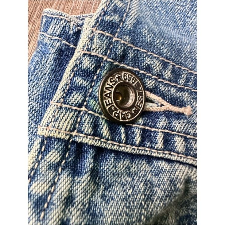 Gap Vintage Y2K Year 2000 GAP Light Blue Denim Overalls Size 27" / US 4 / IT 40 - 4 Thumbnail