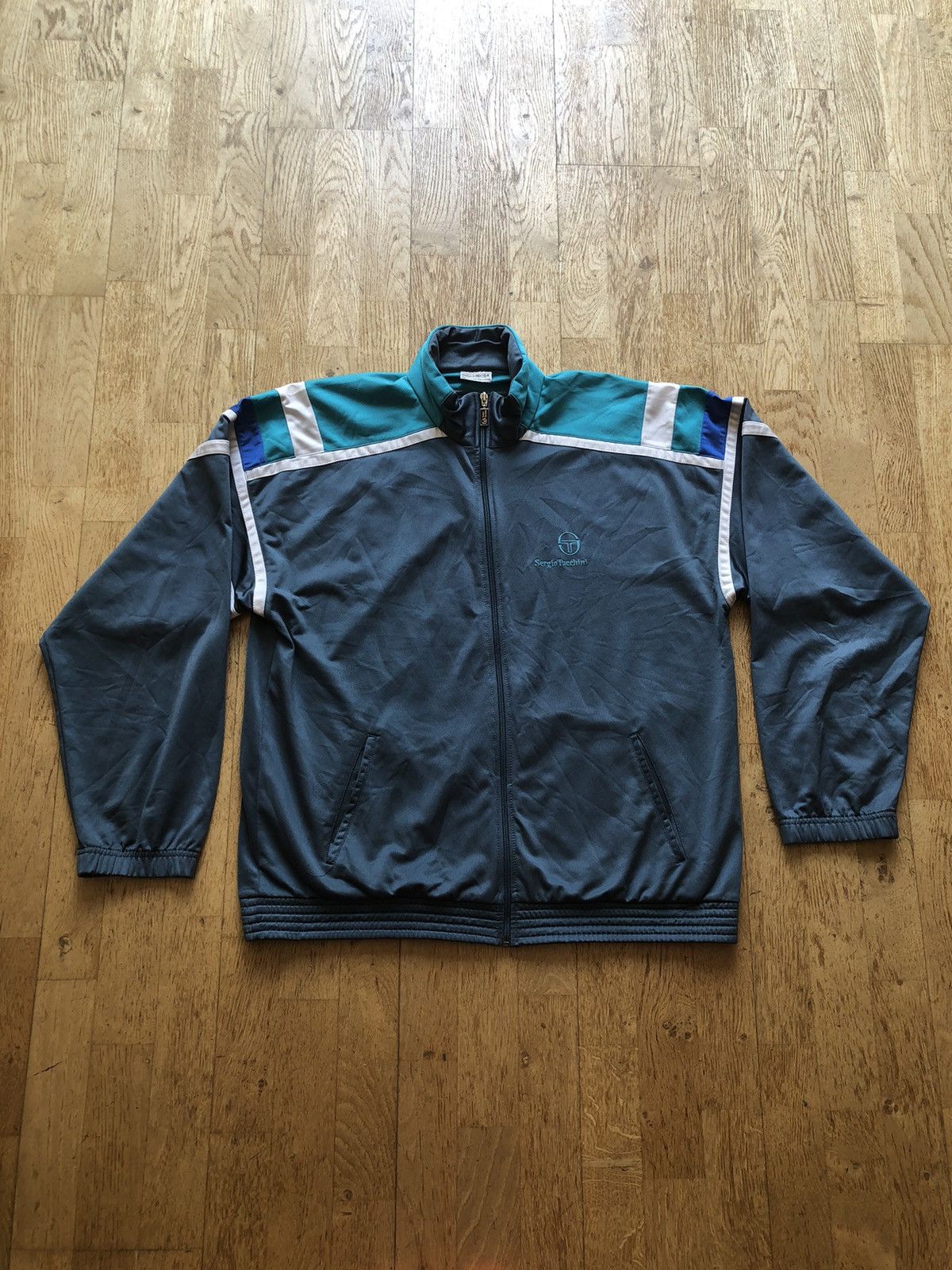 Sergio Tacchini SERGIO TACCHINI VINTAGE SPORT VELOUR ZIP UP SWEATSHIRT Size US L / EU 52-54 / 3 - 1 Thumbnail