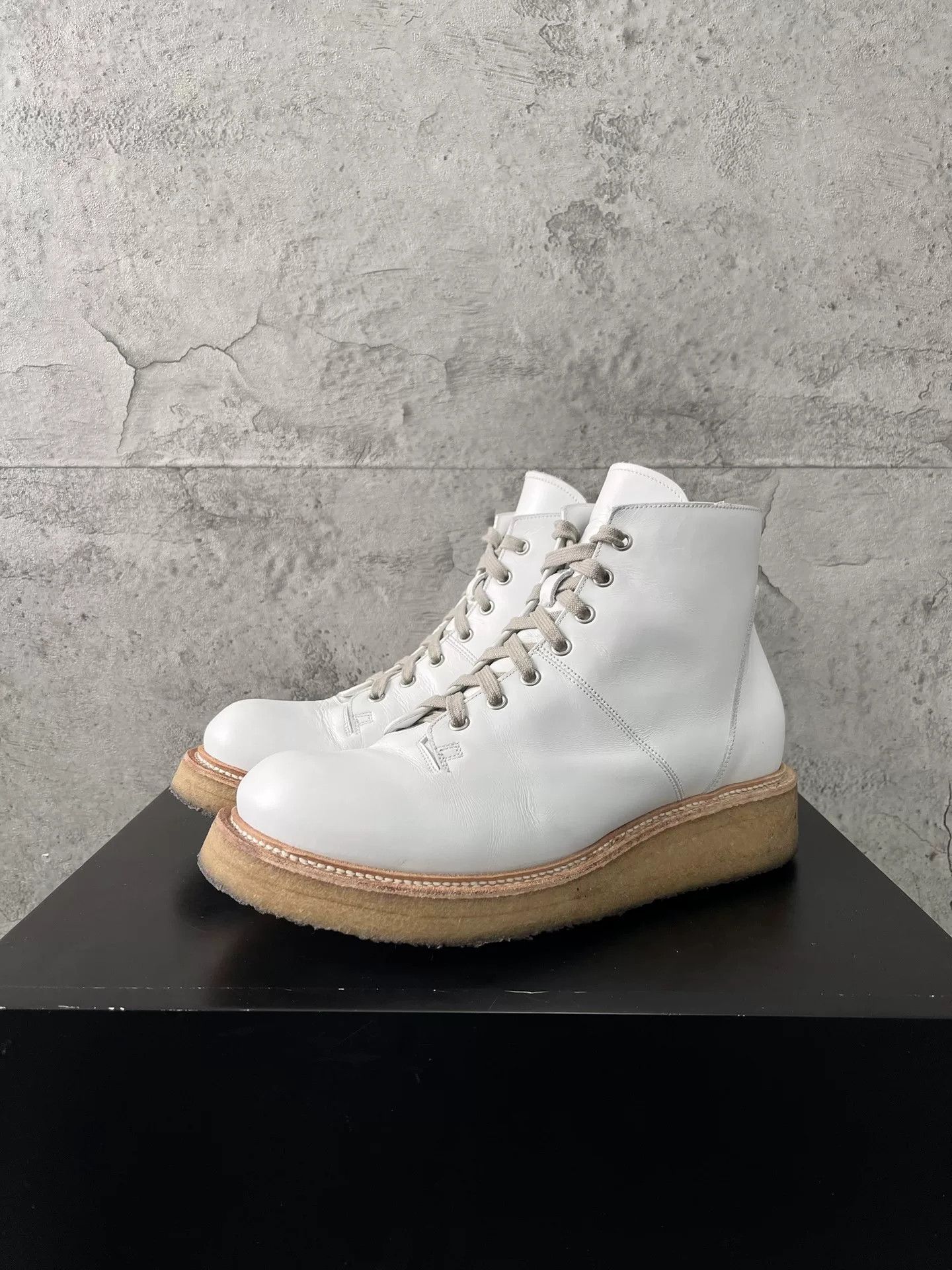 Rick Owens Rick Owens Milk White Martin Boots 42 Size US 9 / EU 42 - 1 Thumbnail