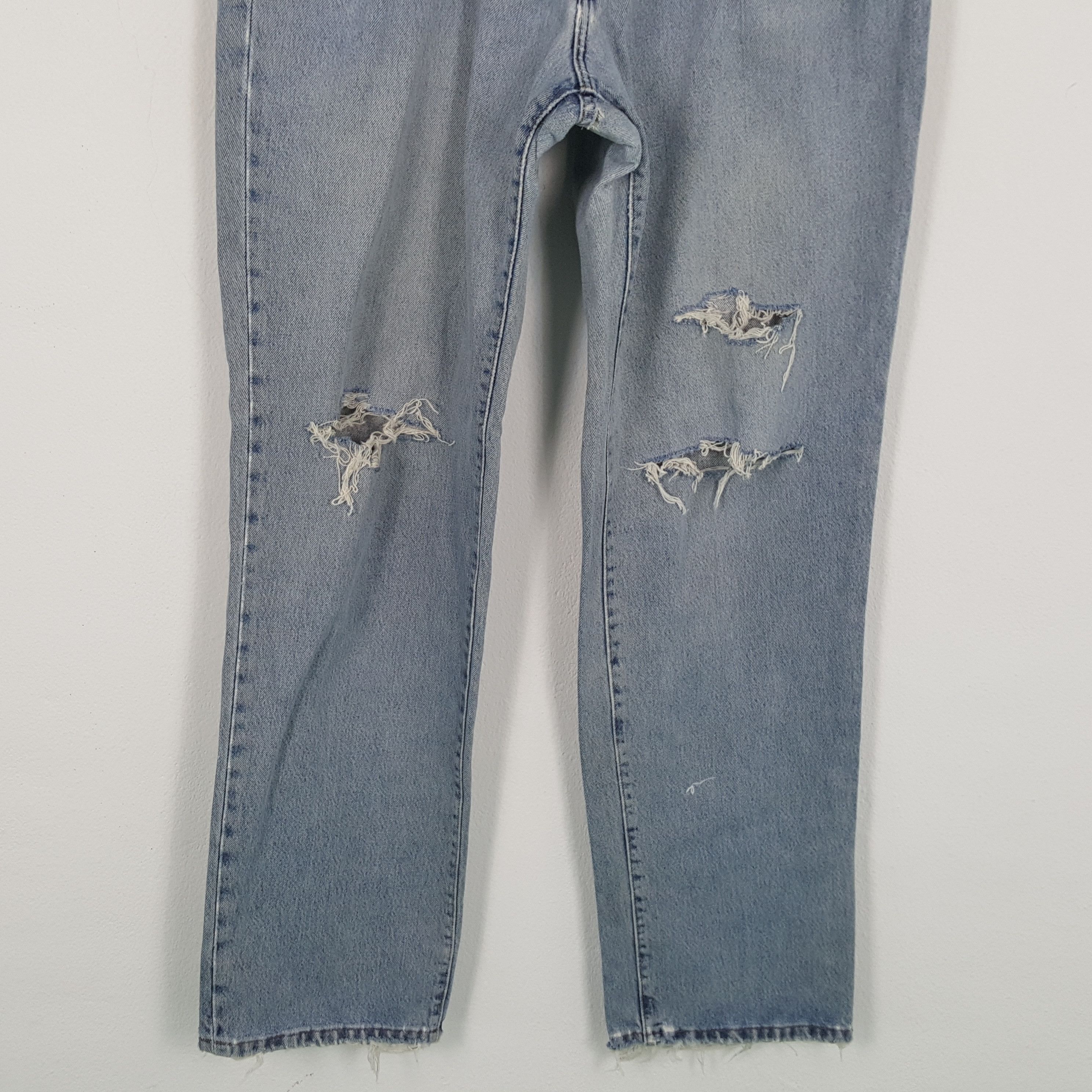 RRL Ralph Lauren × Ralph Lauren × Vintage RRL RALPH LAUREN Fashion Rock Style Distressed Jeans Size US 34 / EU 50 - 3 Thumbnail