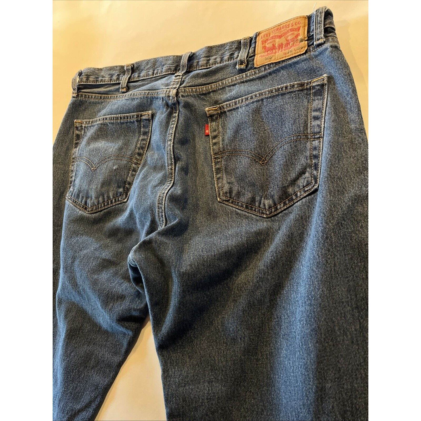 Levi's Levi’s 505 Jeans Men’s 38x34 Reg Straight Denim Cotton Blue Size US 38 / EU 54 - 16 Thumbnail