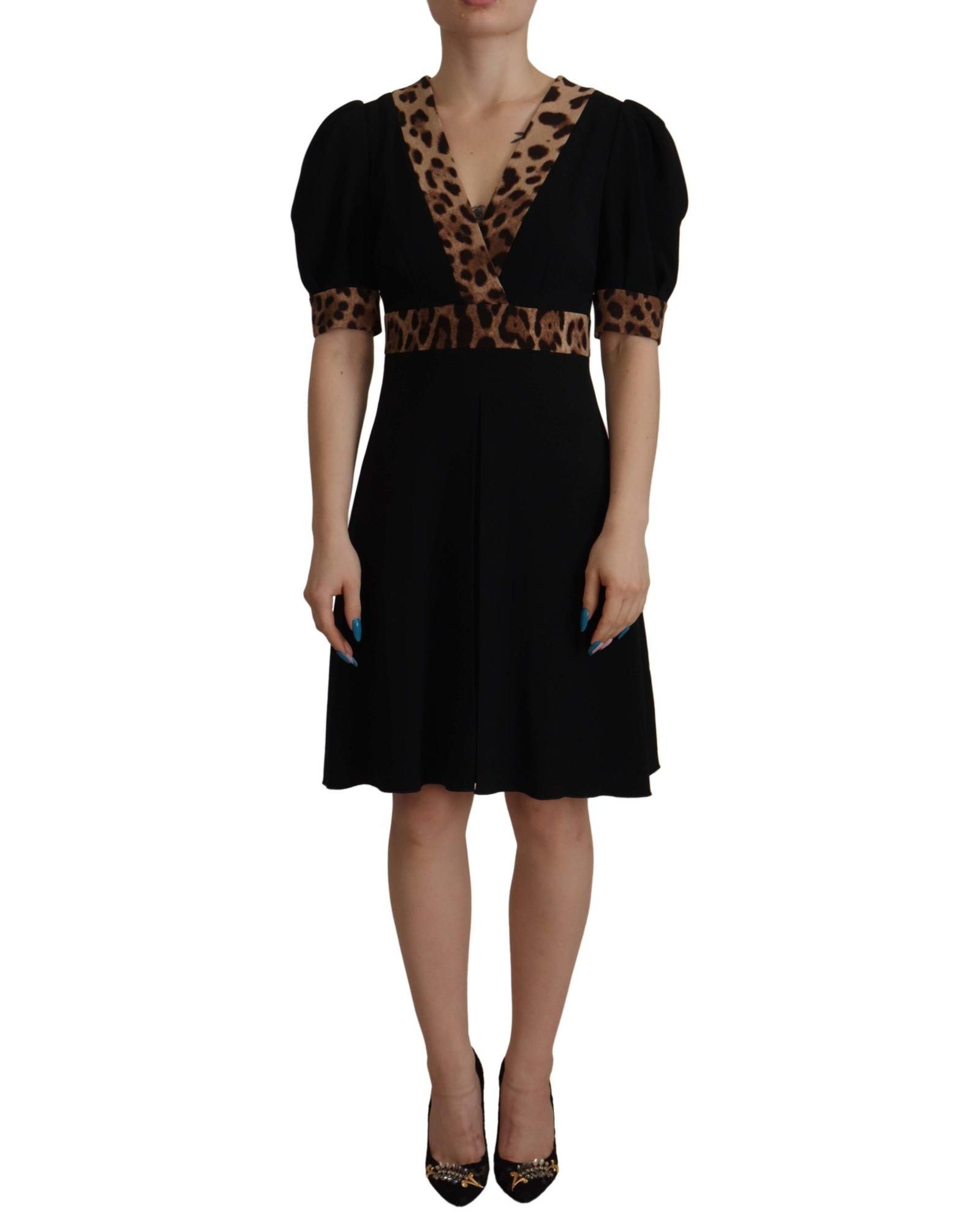 image of Dolce Gabbana Gorgeous A-Line Knee Length Dress in Black, Women's (Size XS)