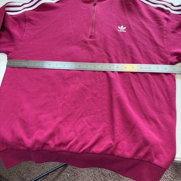Adidas Adidas Sweatshirt Women M Burgundy Red 1/4 Zip Pullover Size M / US 6-8 / IT 42-44 - 8 Thumbnail