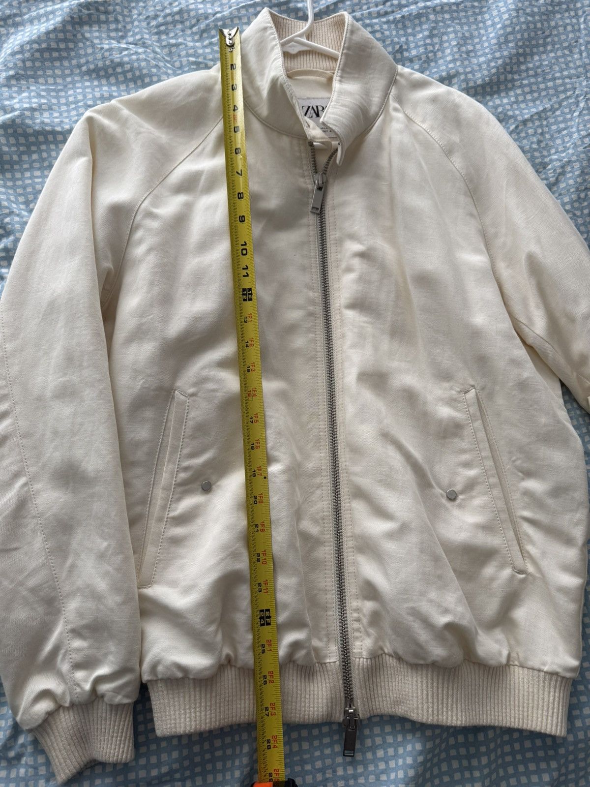Zara Zara Double-Zip White Light Jacket Size US M / EU 48-50 / 2 - 3 Thumbnail
