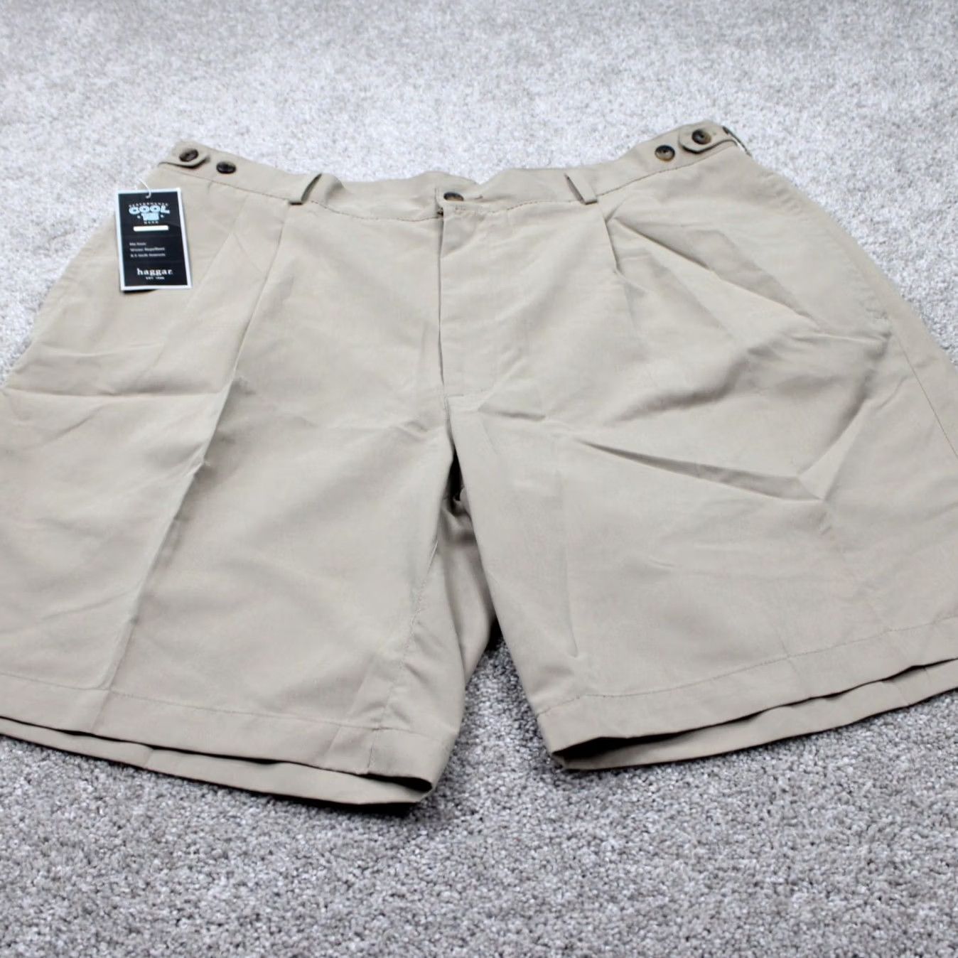 Haggar Haggar Men 40 Chino Shorts NWT Black 8.5" Inseam Flat Front Quick Dry Pockets Microfiber Cotton Polyester Labor? (revised) Size US 40 / EU 56 - 2 Thumbnail