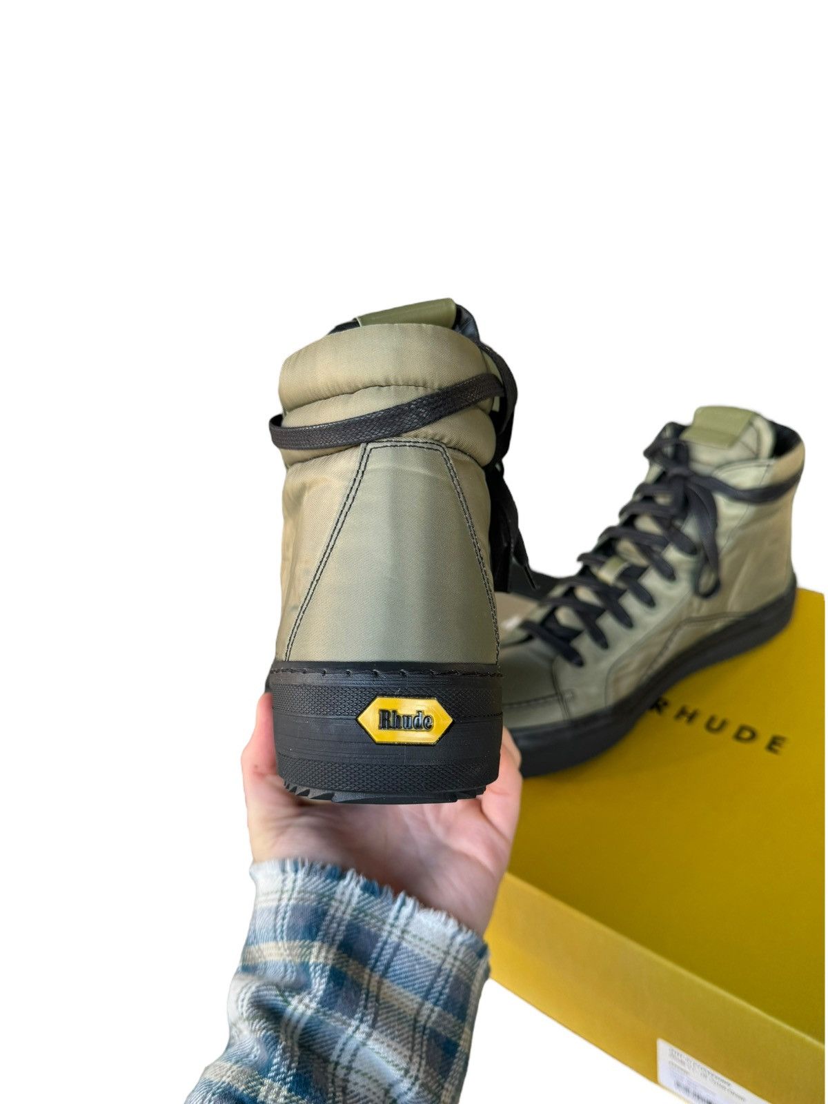 Rhude Unreleased V1 Nylon Hi Green Size US 9 / EU 42 - 9 Thumbnail