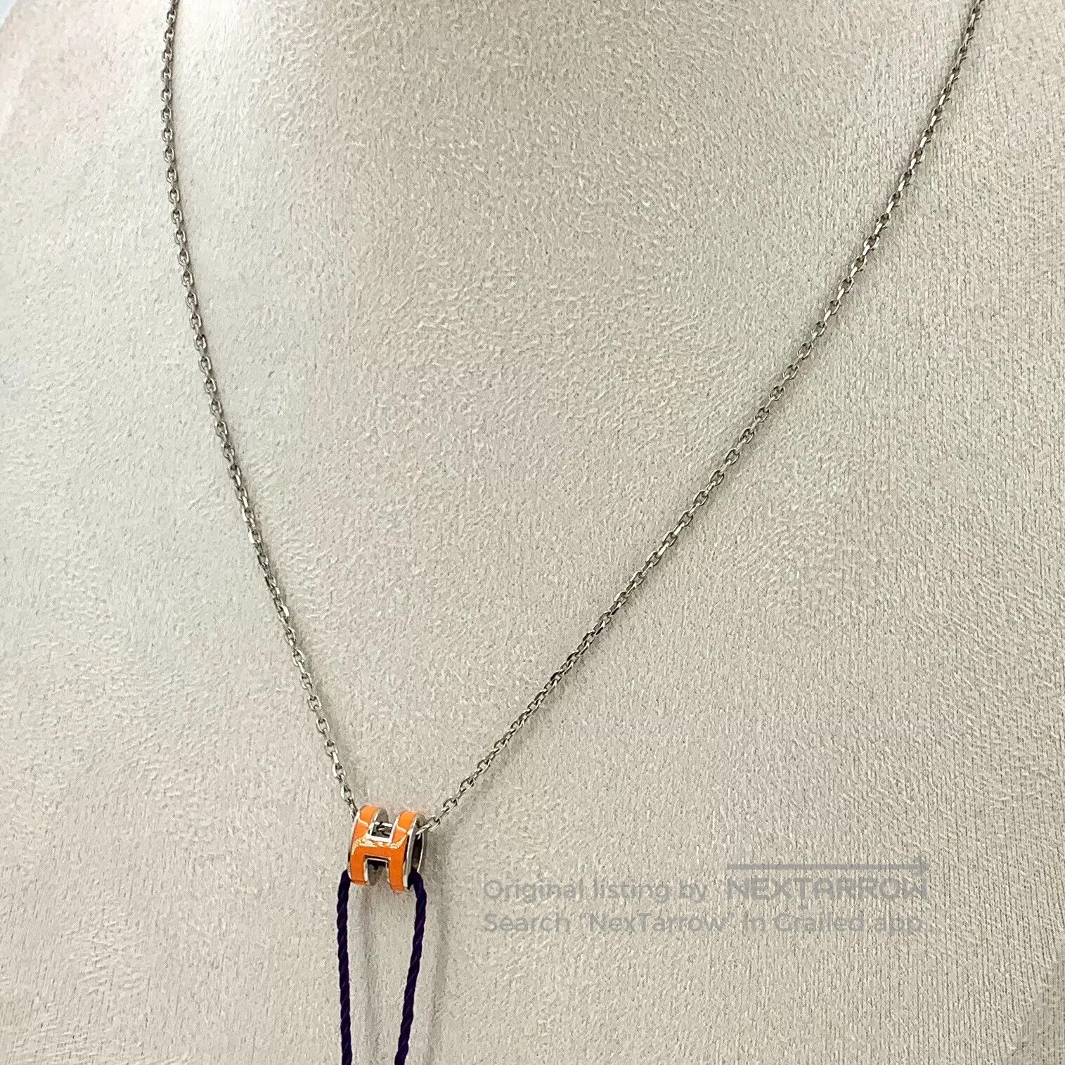 Hermes Hermes Silver H Letter Pendant Necklace| Size ONE SIZE - 5 Thumbnail