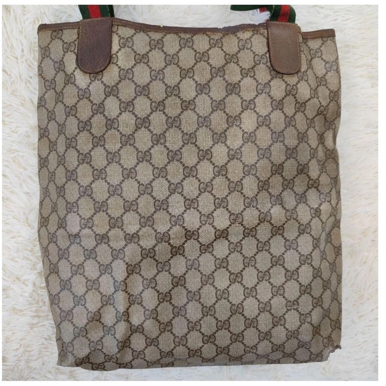 Gucci Authentic Vintage Gucci Monogram Canvas Tote Bag Size ONE SIZE - 3 Thumbnail