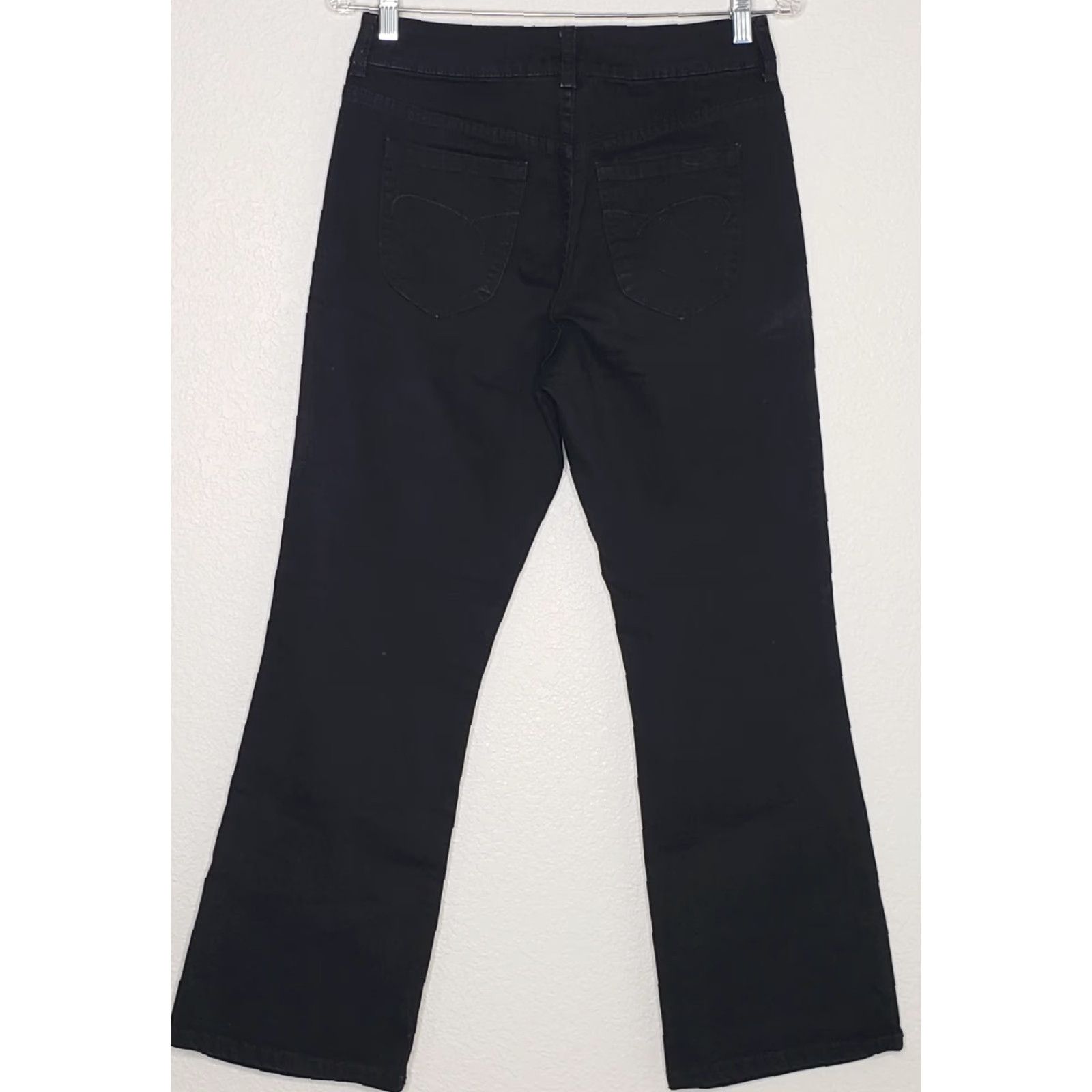 Vintage Chico’s Platinum Jeans Womens Size 0 Short Black Boot Cut Hi Rise Waist Stretch Size 25" / US 0 / IT 36 - 2 Thumbnail