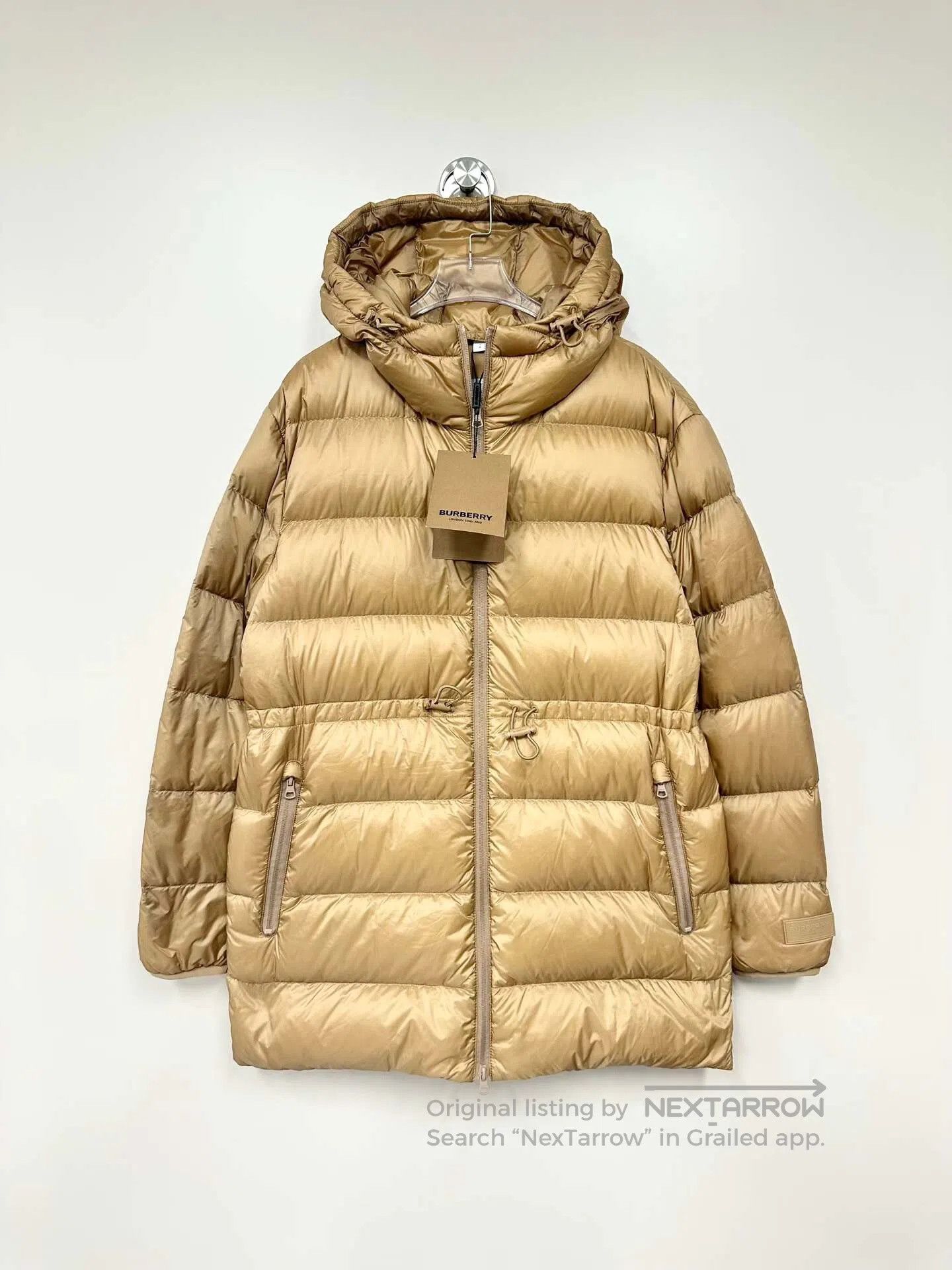 Burberry Burberry Camel color zippered hooded down jacket| Size S / US 4 / IT 40 - 1 Thumbnail