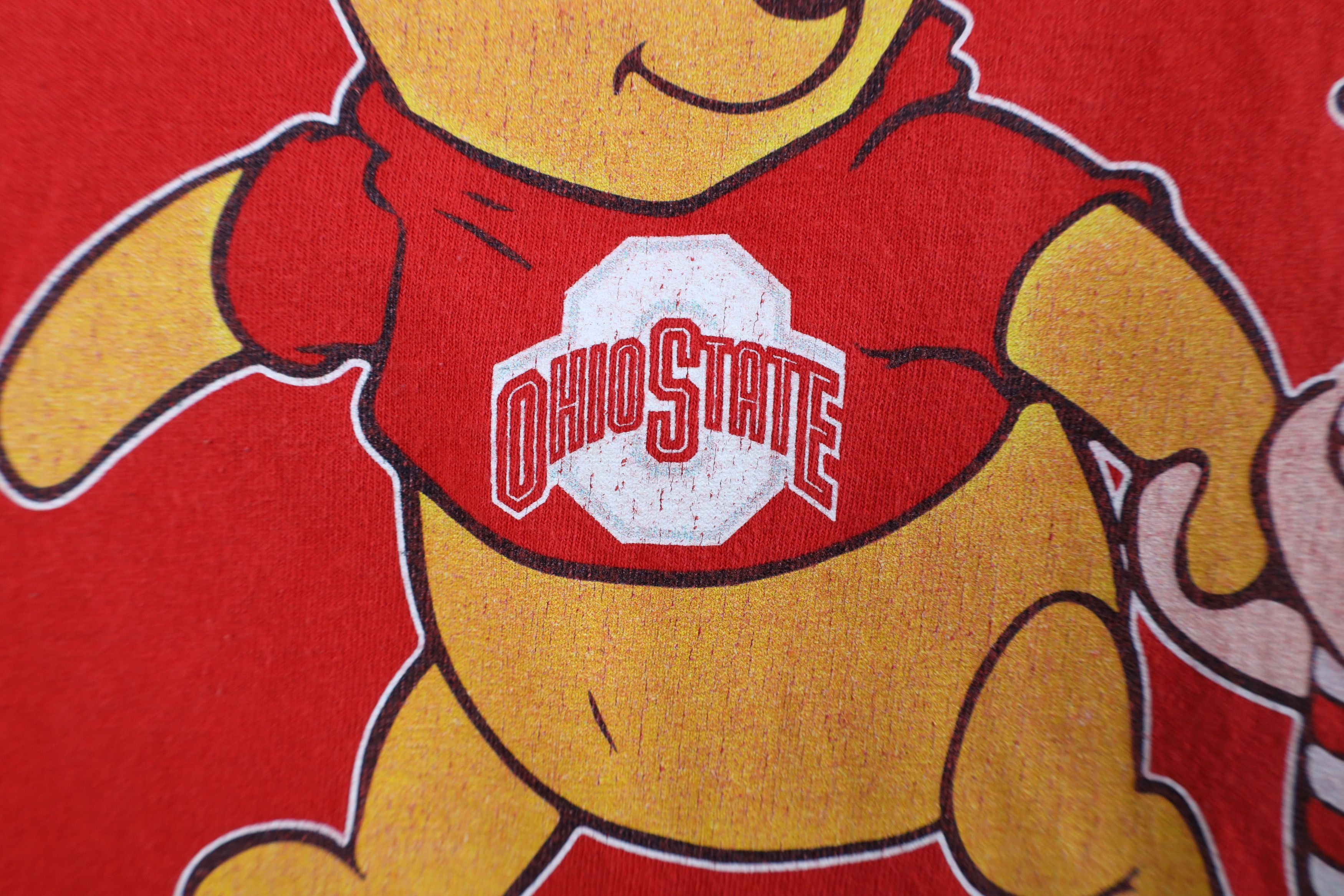 Disney Vintage 90s Disney Winnie the Pooh Ohio University T-Shirt Size 3XL / US 20-22 - 7 Thumbnail