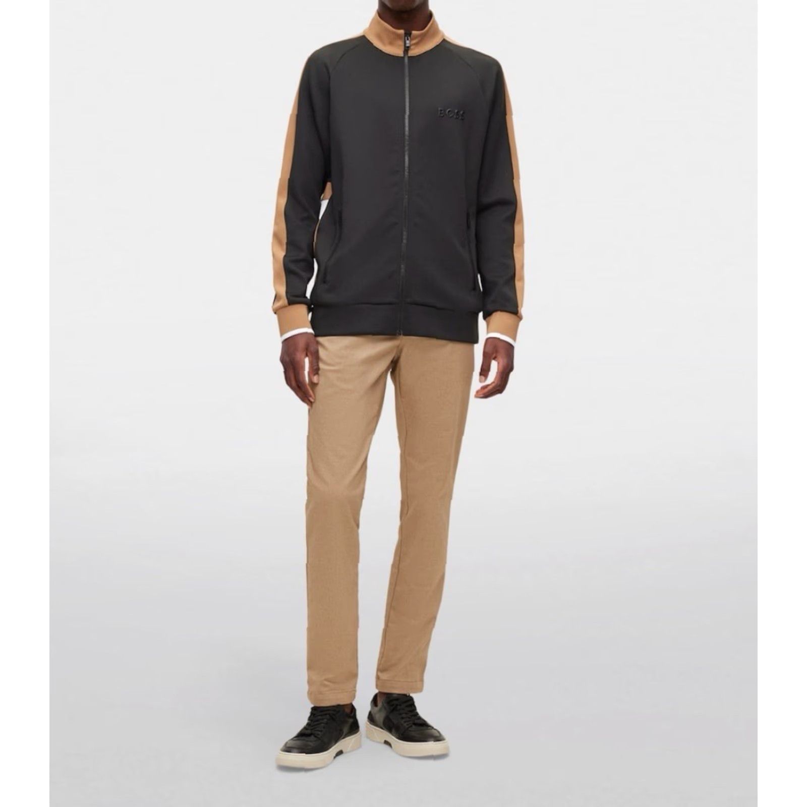 Hugo Boss NEW Hugo Boss Athleisure Track Zip Jacket NWT Classic L Black Mens Zip Front, Full Zip, Hood? (Info: From title) Size US L / EU 52-54 / 3 - 4 Thumbnail