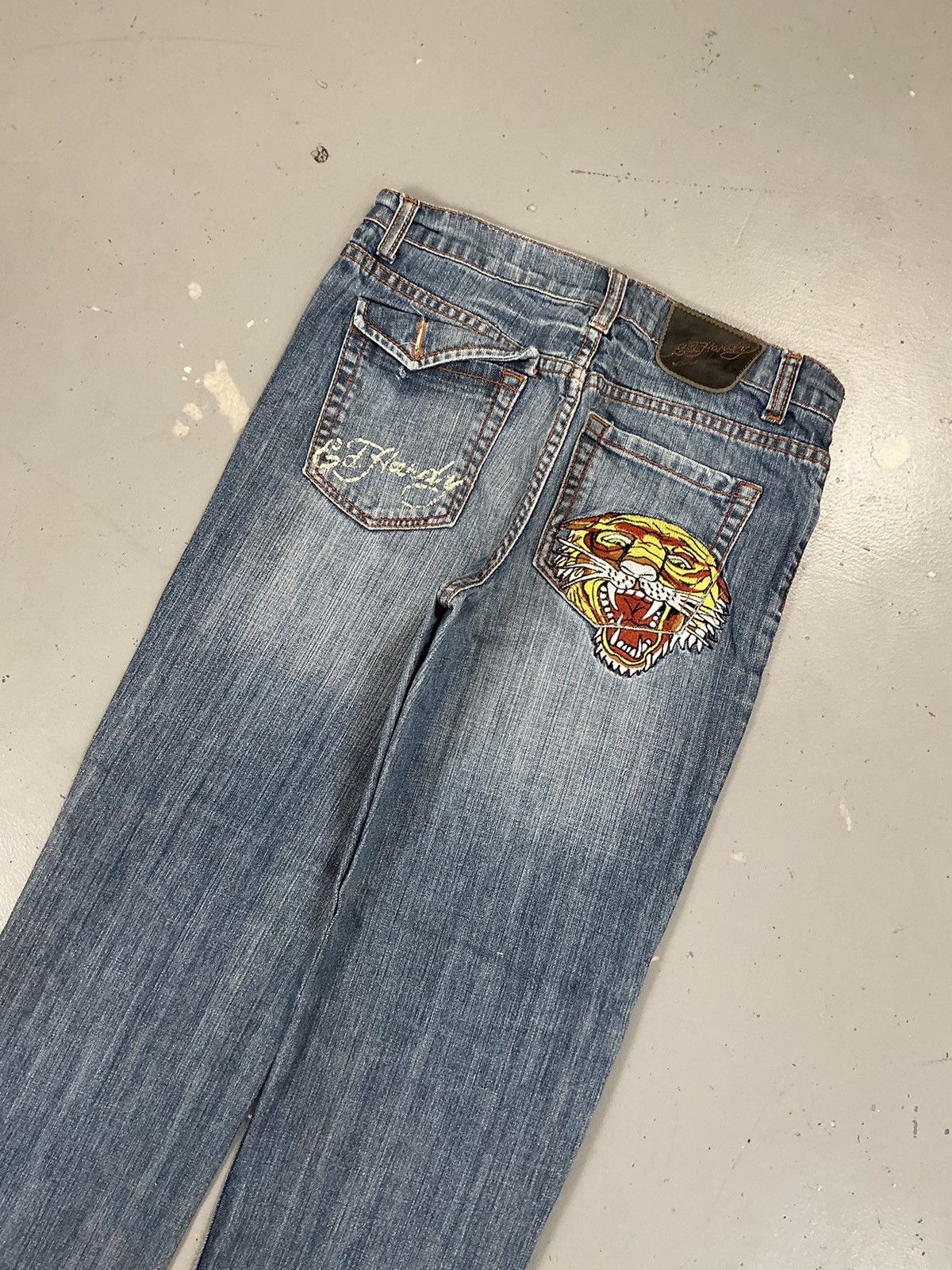 Ed Hardy × Vintage Vintage Ed hardy king Y2K women denim Size 28" / US 6 / IT 42 - 8 Thumbnail
