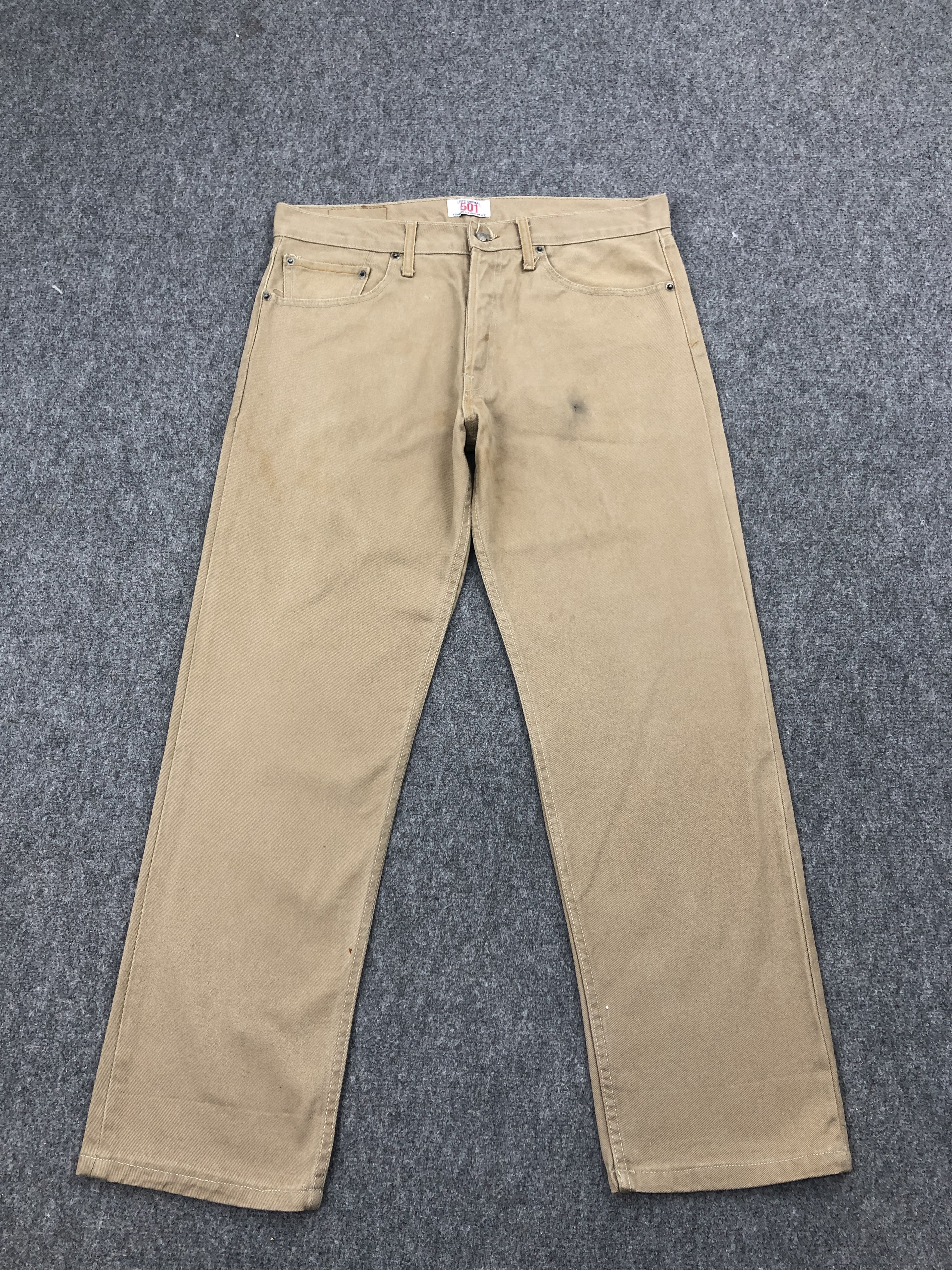 image of Levis x Vintage Levi's 501 Brown Denim Jeans, Men's (Size 35)