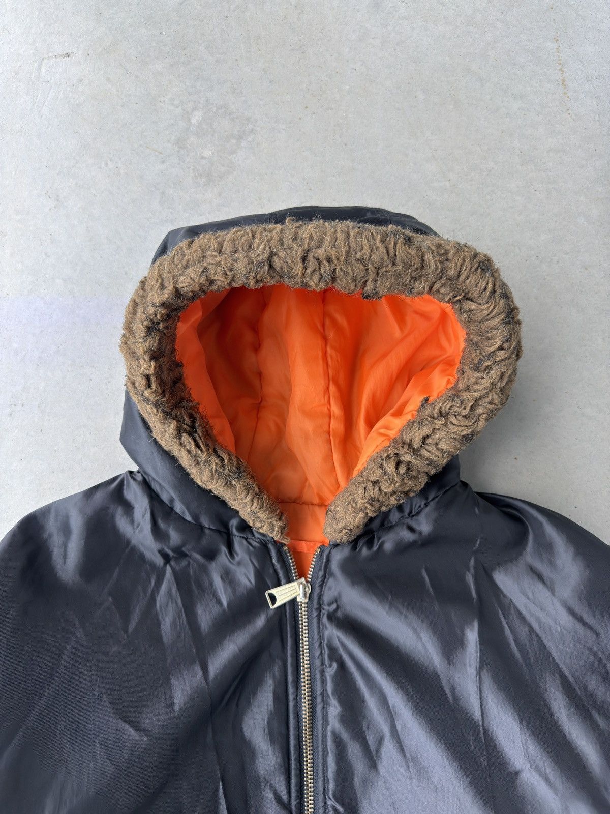 Other Vintage Black Hooded Military Bomber Jacket Size US XL / EU 56 / 4 - 3 Thumbnail