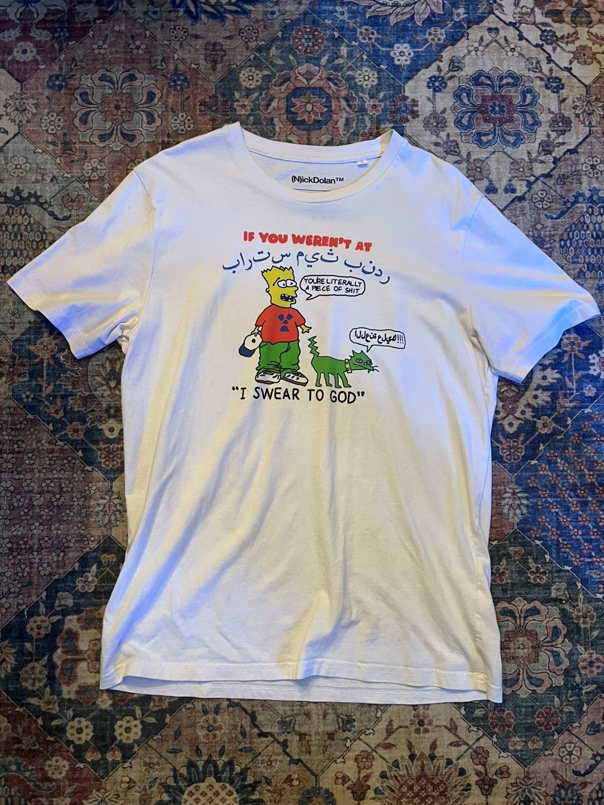 Aris Tatalovich *FINAL DROP* Nick Dolan Bart Simpson T *RARE* Size US L / EU 52-54 / 3 - 2 Thumbnail