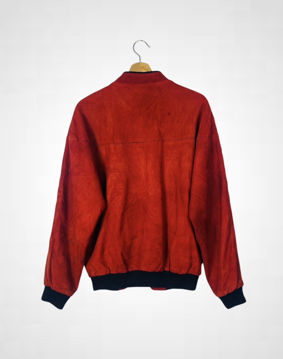 Japanese Brand Vintage 90s Distressed Suede Leather Zipper Jacket Size US M / EU 48-50 / 2 - 2 Thumbnail