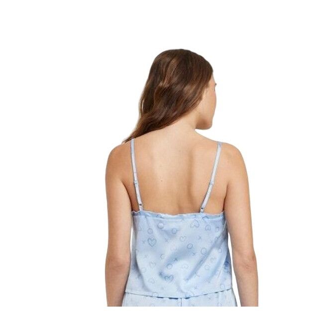 Other Colsie - Women's Satin Pajama Tank Top - Light Blue - Medium Size M / US 6-8 / IT 42-44 - 2 Thumbnail