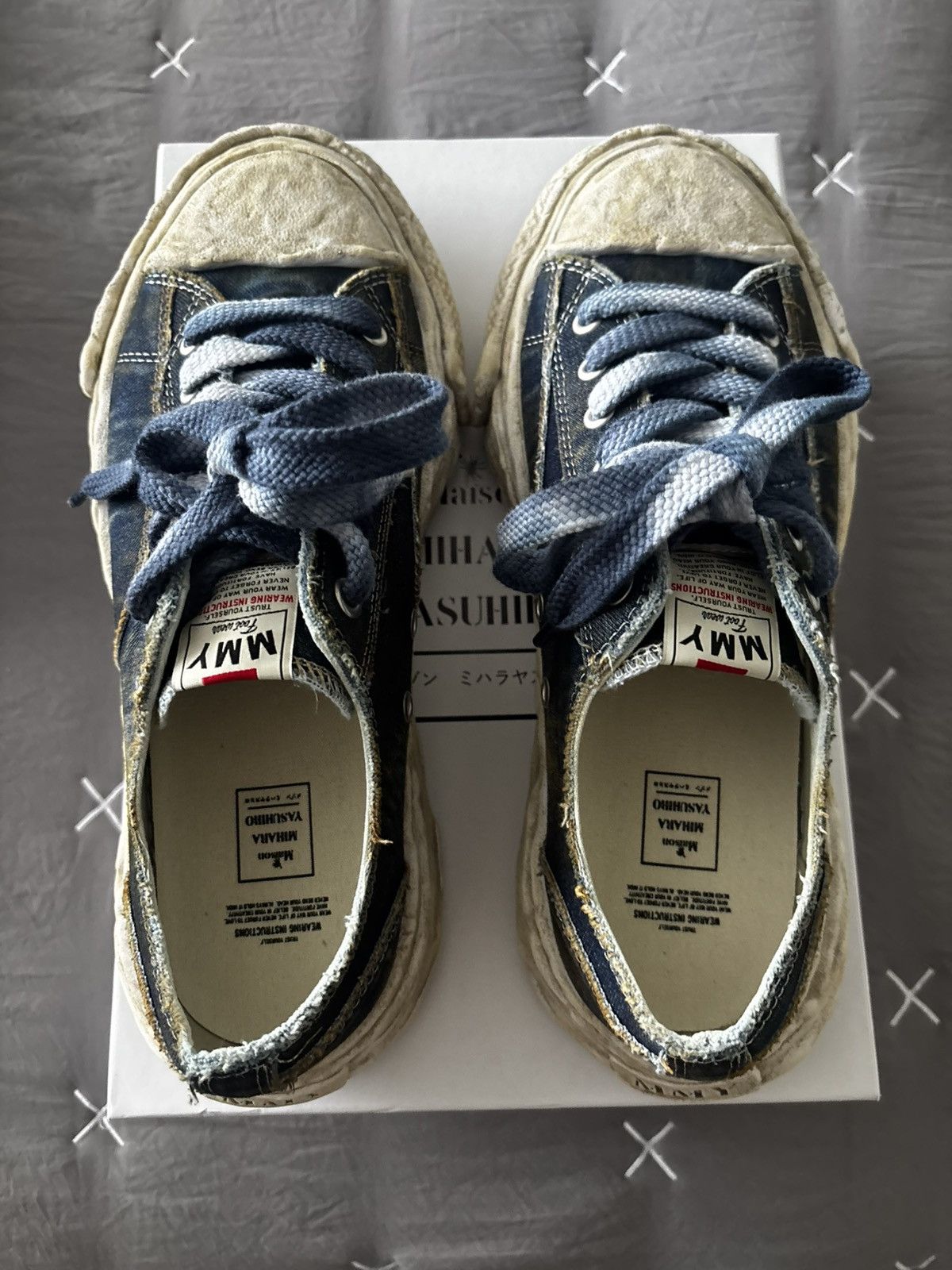 Maison MIHARA YASUHIRO NOT FOR SALE ‼️Size 47 (13M) Distressed Blue Denim Mihara’s Size US 13 / EU 46 - 6 Thumbnail