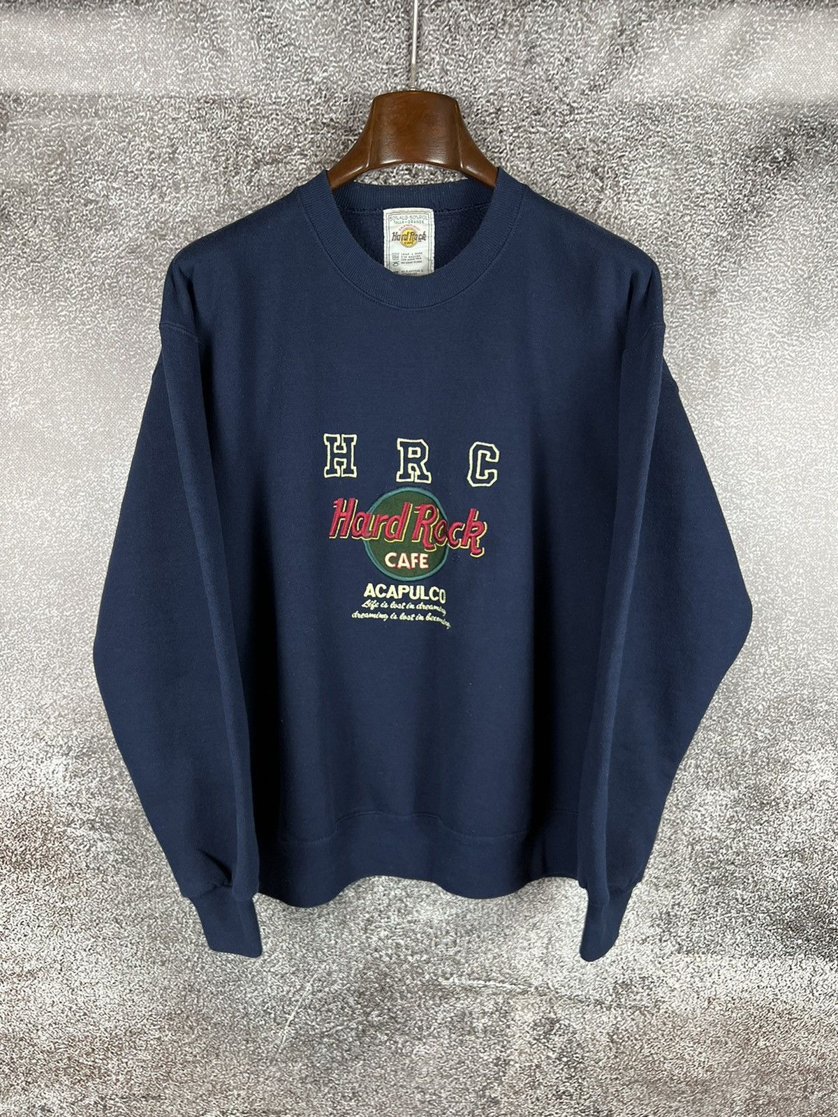 Hard Rock Cafe × Vintage 80/90s Hard Rock Cafe Acapulco Sweatshirt embroidered logo Size US L / EU 52-54 / 3 - 1 Thumbnail