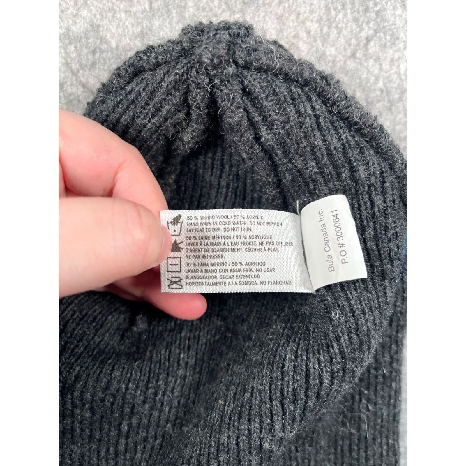 Vintage Bula Beanie Toque Adult One Size Dark Gray Knit Wool Acrylic Blend Made Canada Unisex Adults Beanie Gray Casual Workwear Outdoor Logo 90s? Size ONE SIZE - 8 Thumbnail
