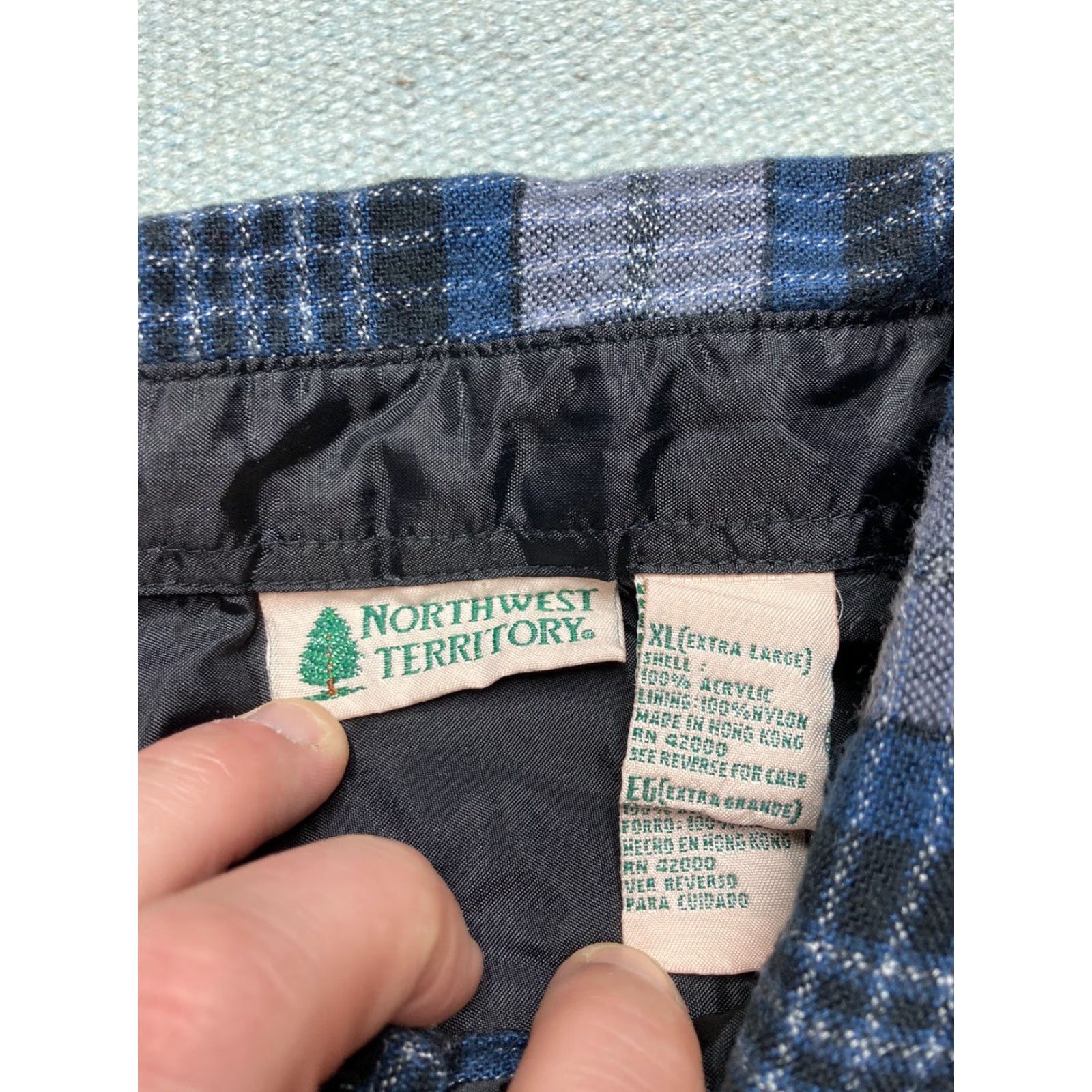 Vintage VINTAGE Northwest Territory Flannel Shirt Button-Up Plaid Men’s XL Blue Long Sleeve Size US XL / EU 56 / 4 - 3 Thumbnail