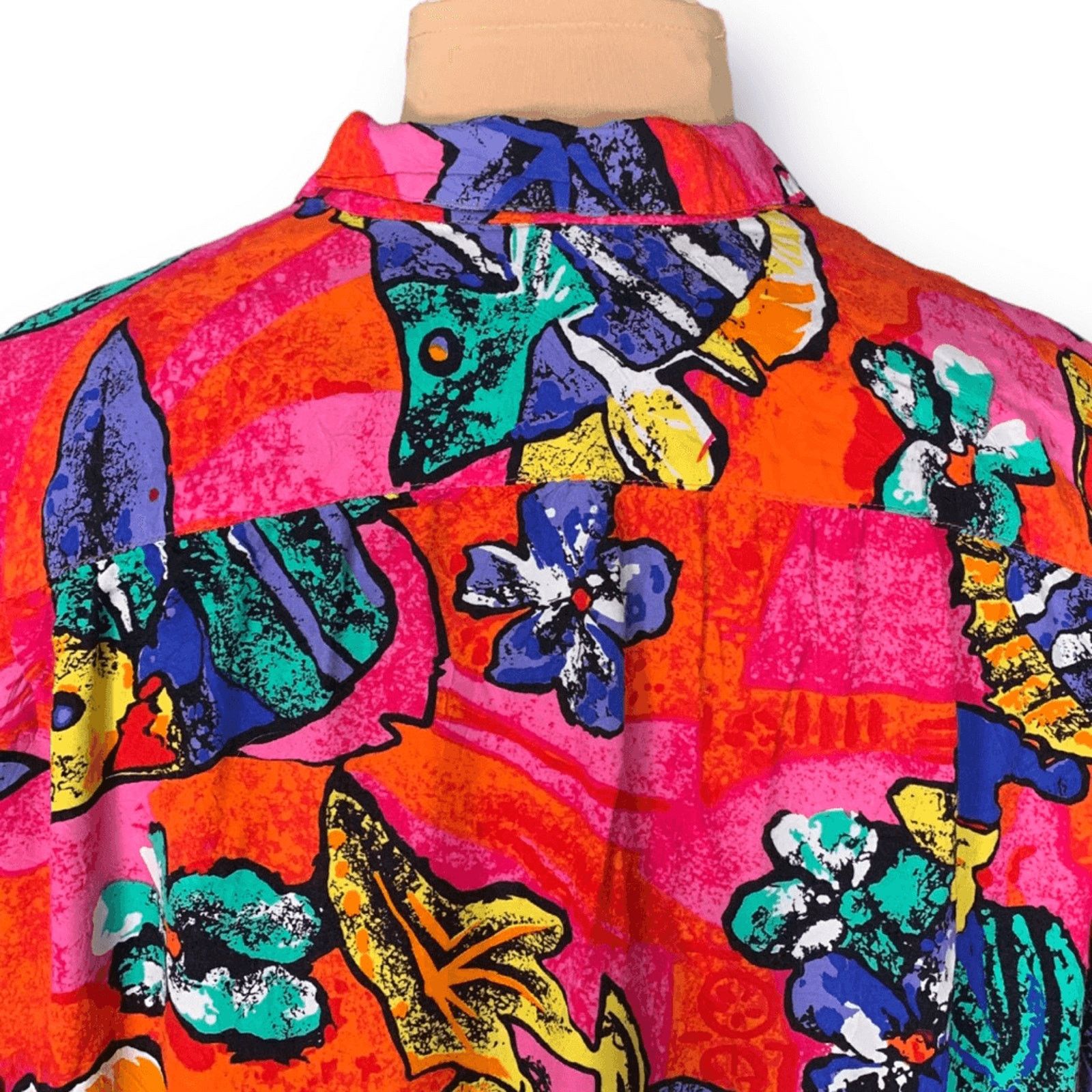 Hilo Hattie × Vintage Vintage Hilo Hattie Hawaiian Shirt Bright Tropical Fish Size US XL / EU 56 / 4 - 8 Thumbnail