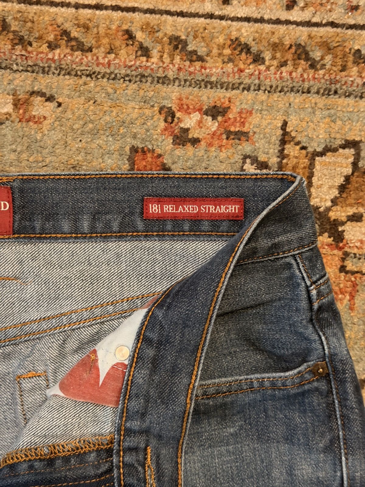 Lucky Brand Lucky Brand 181 Relaxed Straight Jeans Blue Wash Size US 34 / EU 50 - 4 Thumbnail