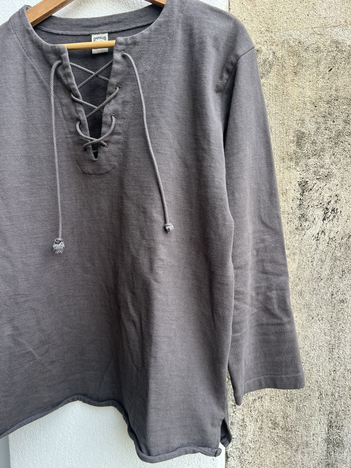OMNIGOD Y2K OMNIGOD LONGSLEEVE LACE UP SHIRT KAPITAL STYLE Size US L / EU 52-54 / 3 - 5 Thumbnail