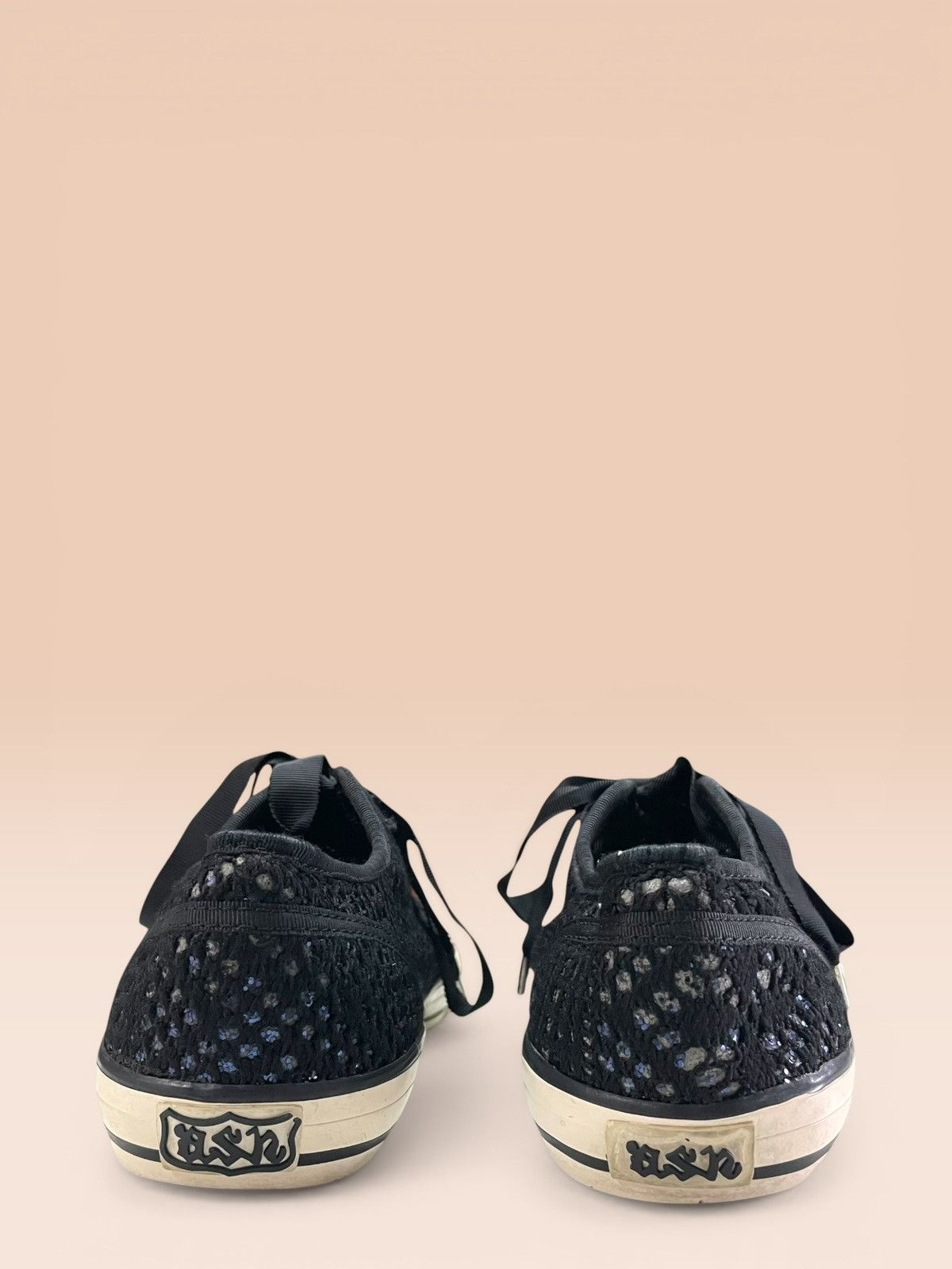ASH ASH Limited Vicky Woven Black Sequin Sneakers Size US 8.5 / EU 41-42 - 4 Thumbnail