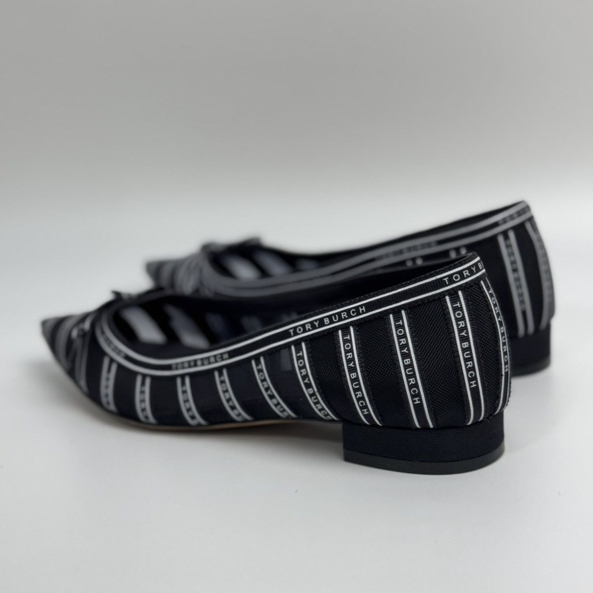 Tory Burch Tory Burch Penelope 20mm Mesh Flats Pointed Toe Logo🖤 Size US 6 / IT 36 - 4 Thumbnail