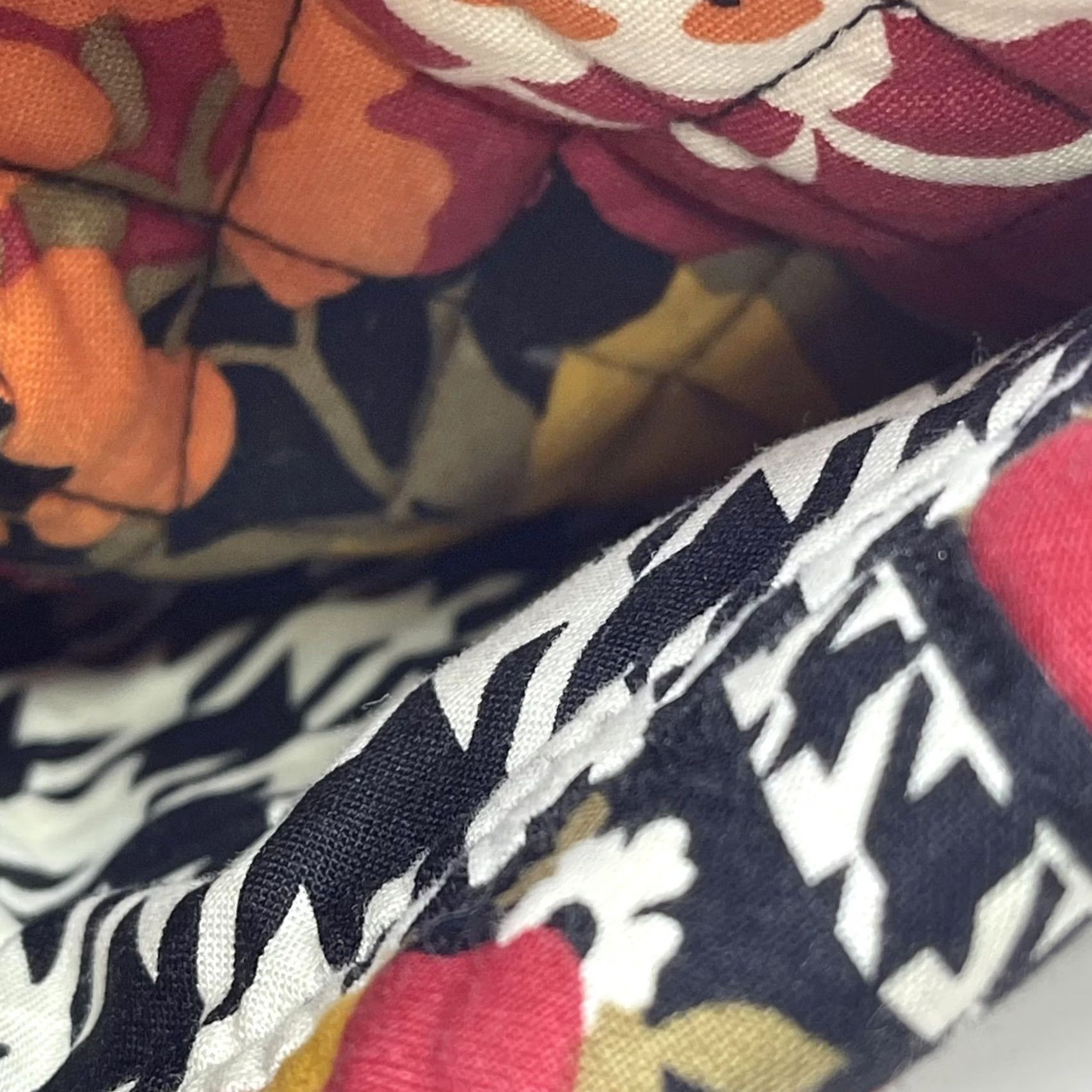 Vera Bradley Vera Bradley Crossbody Bag Hobo Womens Quilted Floral Purse Multicolor Red Yellow 12x8x5 Medium Zip Size ONE SIZE - 5 Thumbnail