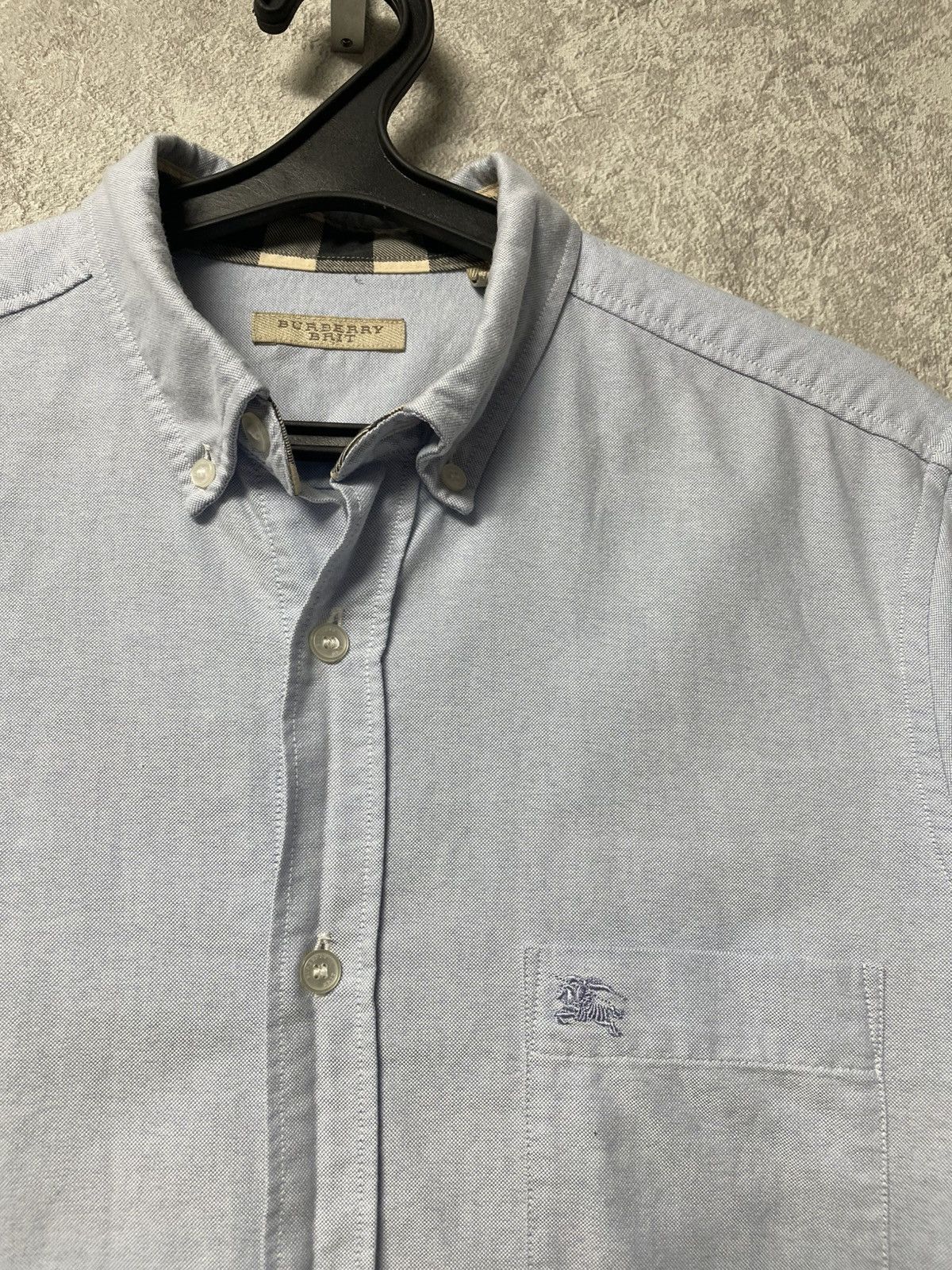 Burberry Vintage Burberry Nova Check Blue Long Sleeve Shirt Button Up Size US S / EU 44-46 / 1 - 6 Thumbnail