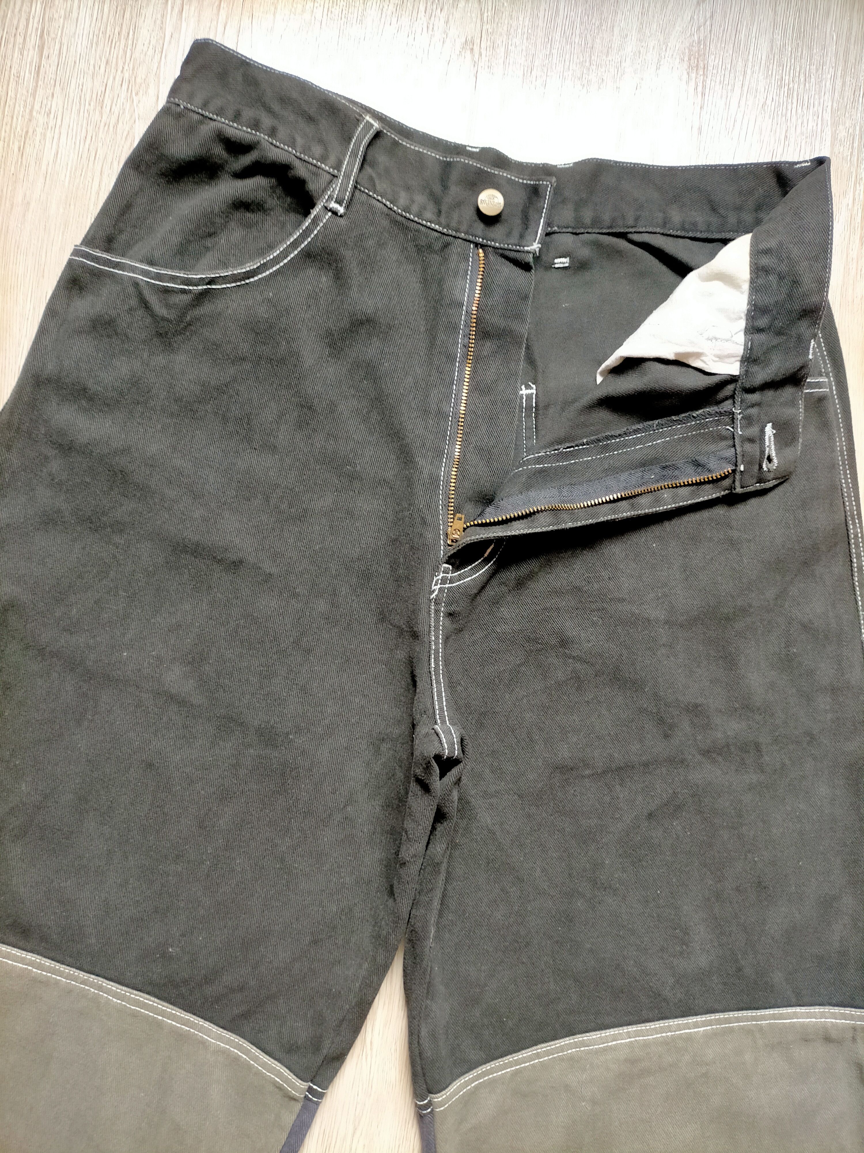 JNCO × Japanese Brand Barrel Roll Baggy Black Embroidered Hip Hop Style Size US 32 / EU 48 - 6 Thumbnail