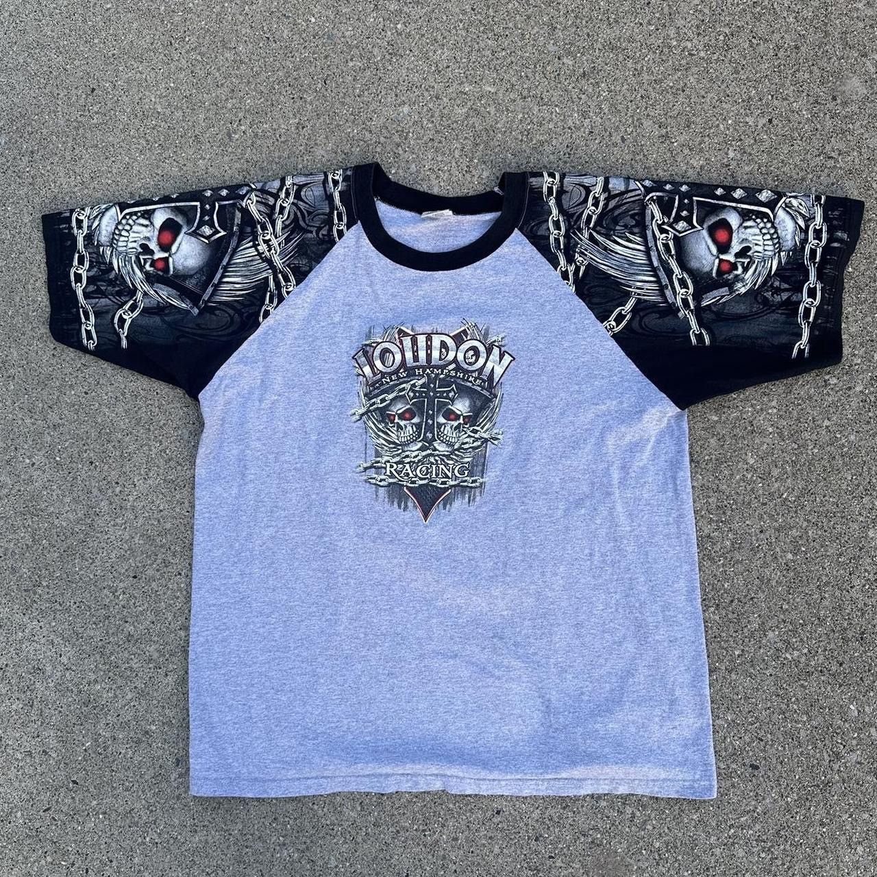 Vintage Y2K skull aop shirt Size US XL / EU 56 / 4 - 2 Thumbnail