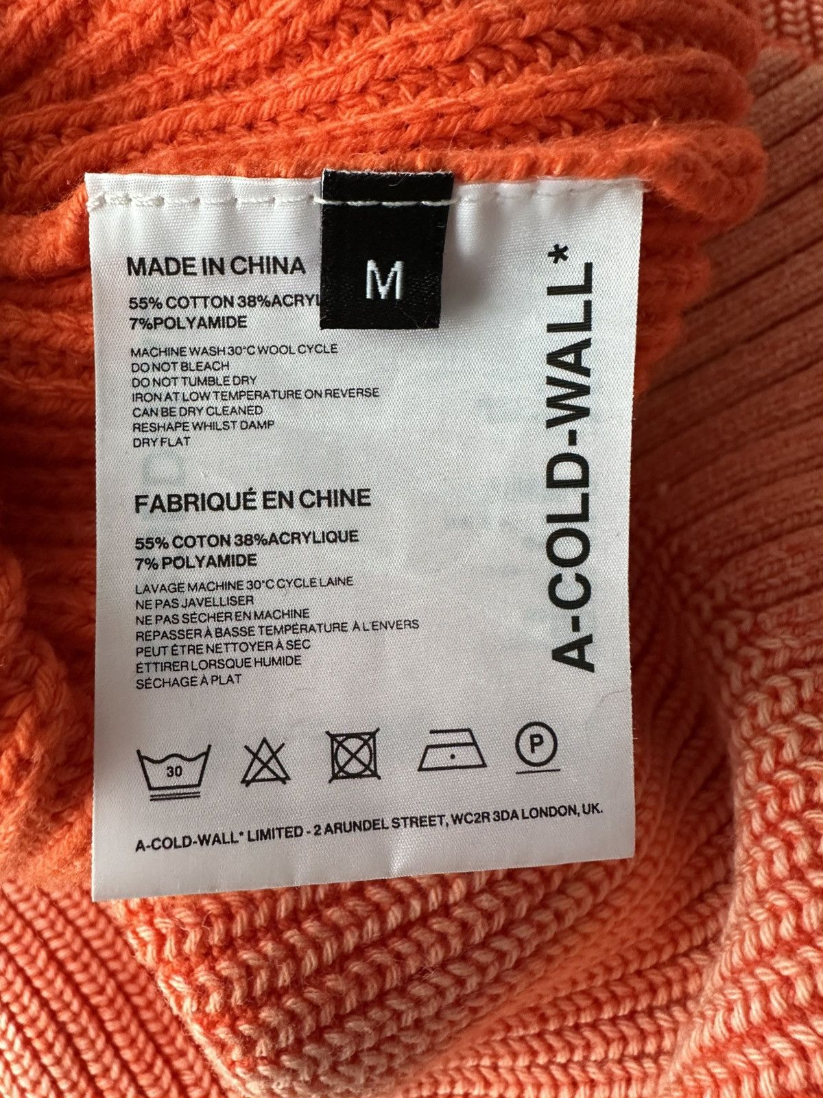 A-COLD-WALL* A-COLD-WALL* Sweater Logo Washed Neon Orange Size US M / EU 48-50 / 2 - 6 Thumbnail