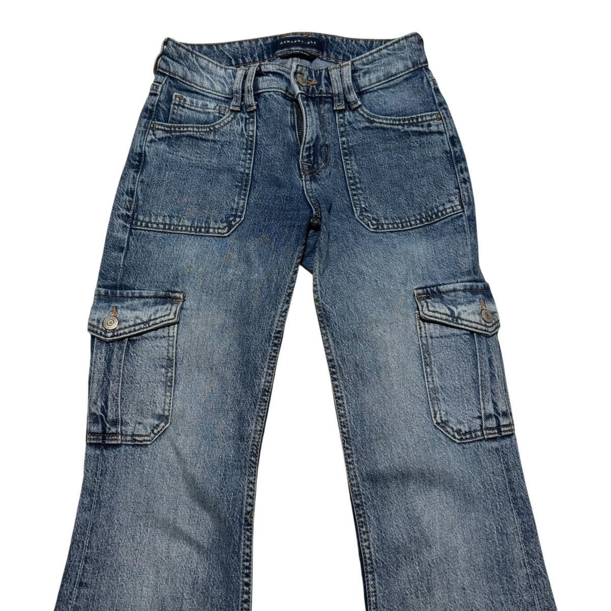 Aeropostale Aeropostale Mid Rise Flare Denim Jeans Women's 26x32 Size 26" / US 2 / IT 38 - 2 Thumbnail