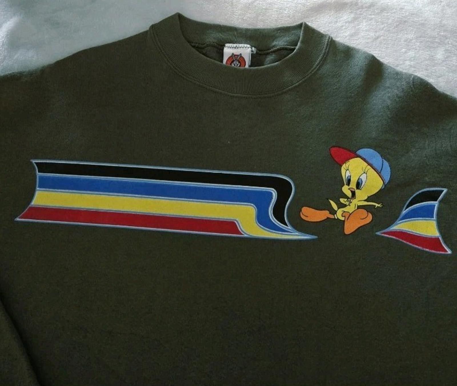 Other Vintage 1990's Tweety Bird Looney Tunes Sweatshirt XL RARE! Size US XL / EU 56 / 4 - 2 Thumbnail