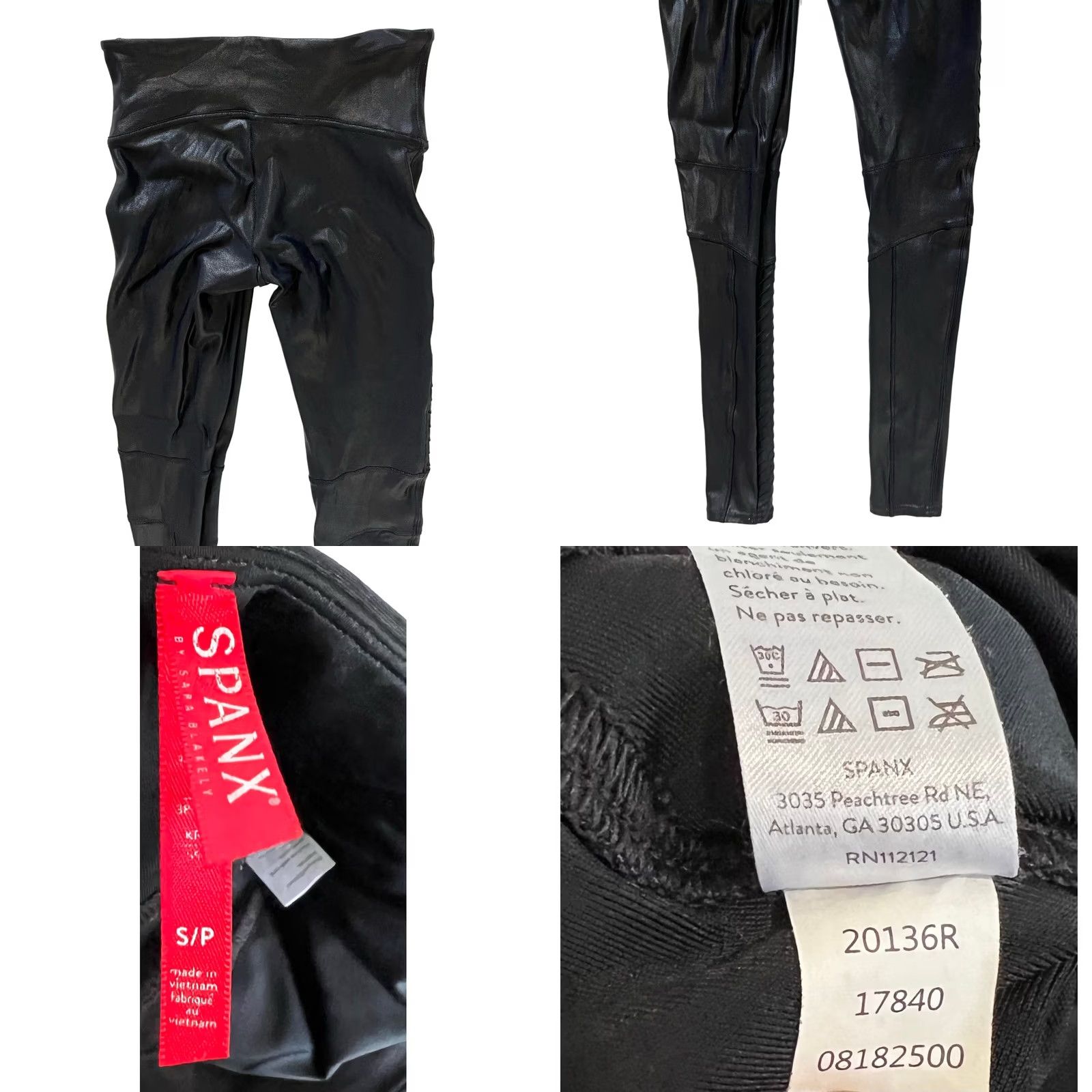 Spanx SPANX Faux Leather Leggings SHINY MOTO BLACK Size Small Size 28" / US 6 / IT 42 - 9 Thumbnail