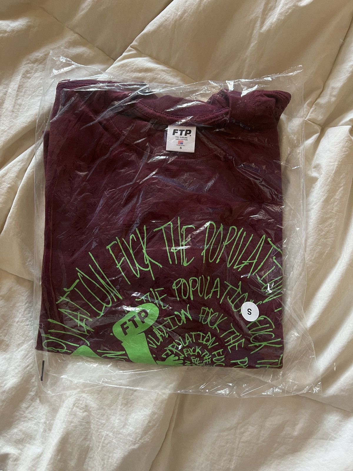 Fuck The Population FTP Slipping into Darkness Tee - Burgundy Size US S / EU 44-46 / 1 - 2 Thumbnail