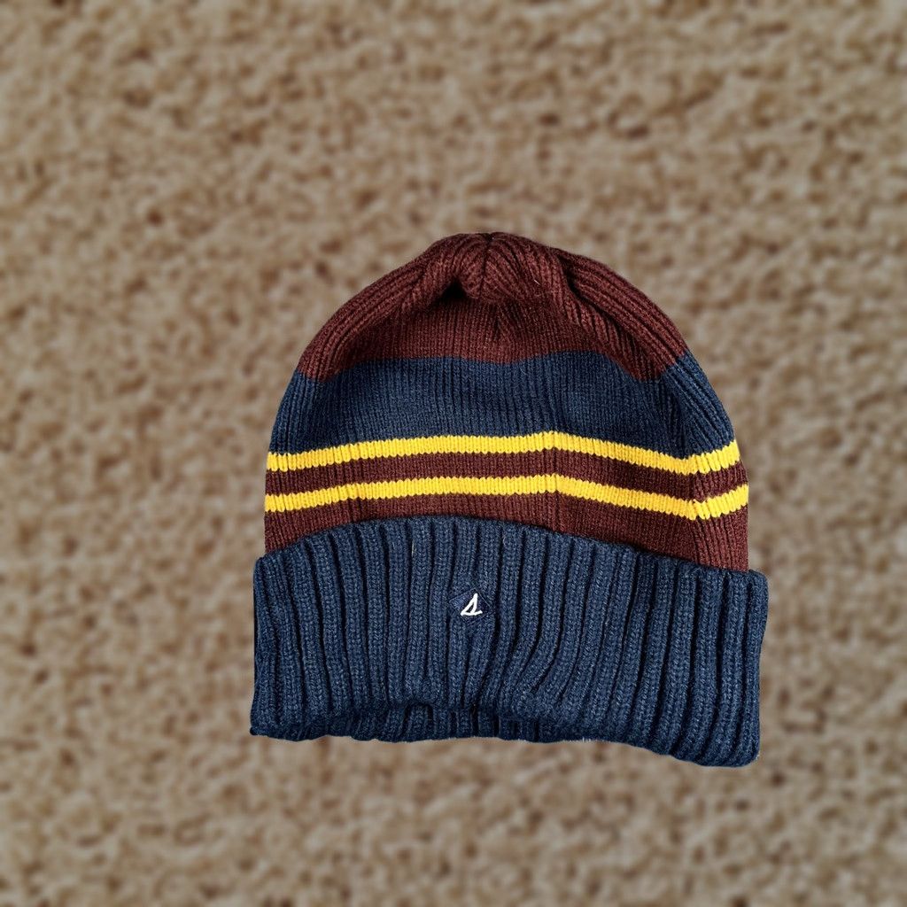 Sperry Sperry Beanie Mens One Size Multicolor Striped Knit Nautical Winter Hat Size ONE SIZE - 1 Thumbnail