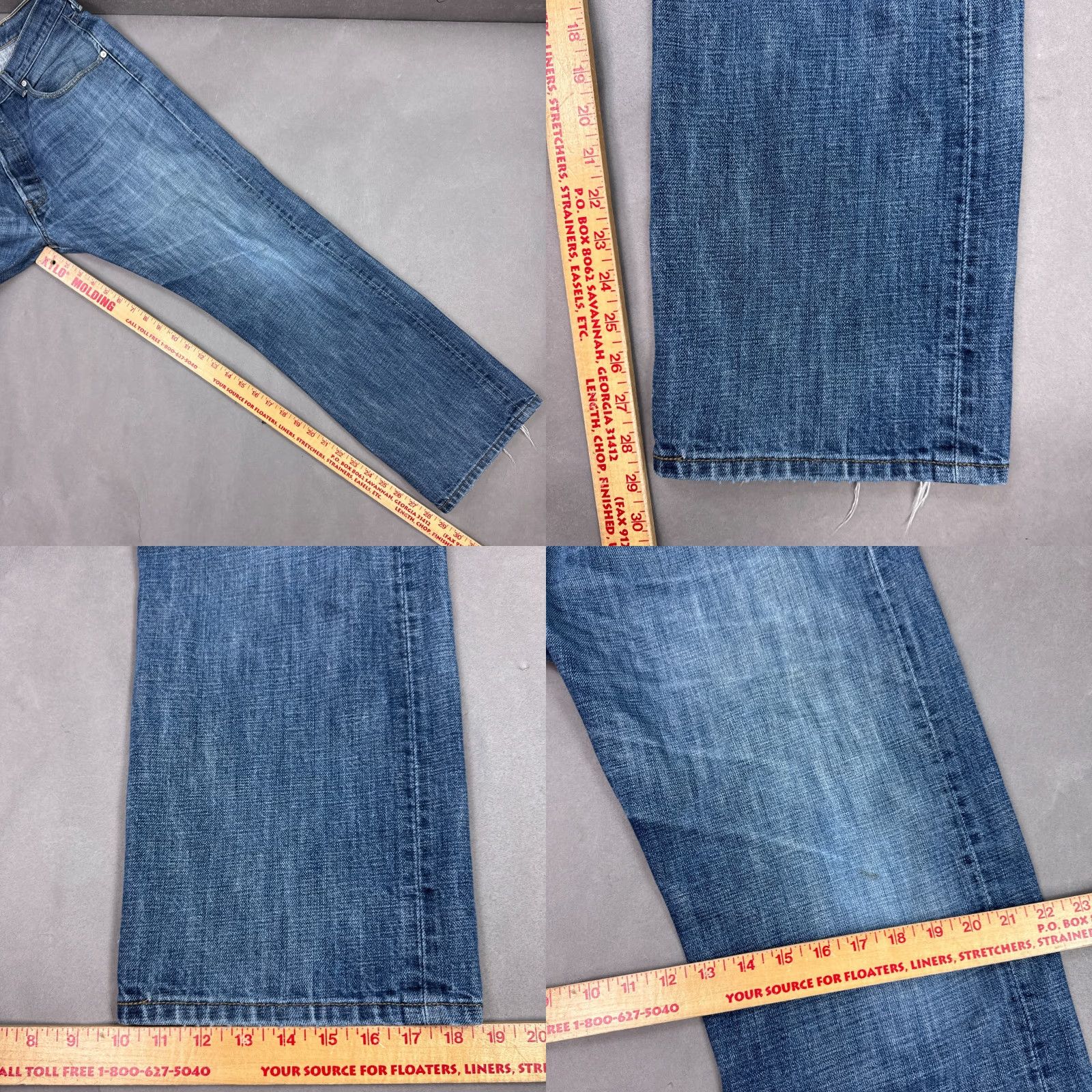 Levi's VINTAGE Levis 501 Jeans Men Blue Button Fly Denim Pants Thrashed Faded Washed Out 501 Series Regular 38x30 Mens Jeans Size US 38 / EU 54 - 10 Thumbnail