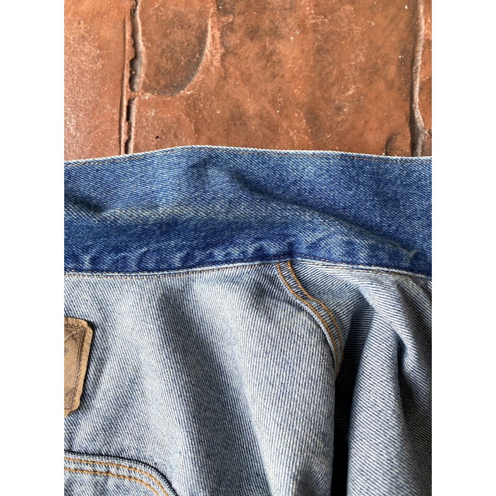 Dickies VINTAGE 90s DICKIES Trucker Work Denim Jean Jacket Men’s XL Light Wash Blue 80s 90s Classic Outerwear Workwear Mens Jacket Size US 36 / EU 52 - 5 Thumbnail