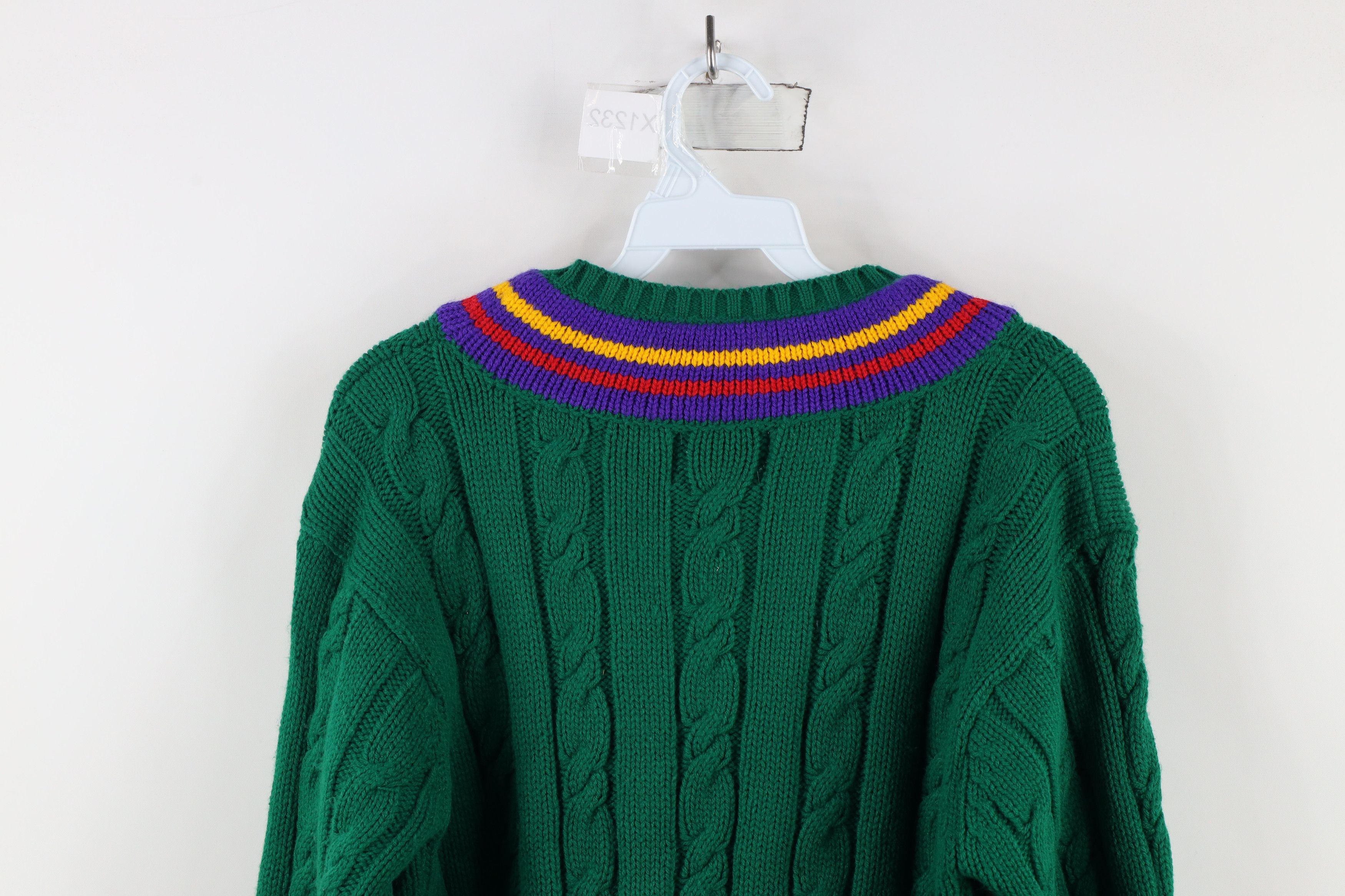Vintage Vintage 90s Dapper Streetwear Chunky Cable Knit Sweater Size S / US 4 / IT 40 - 8 Thumbnail