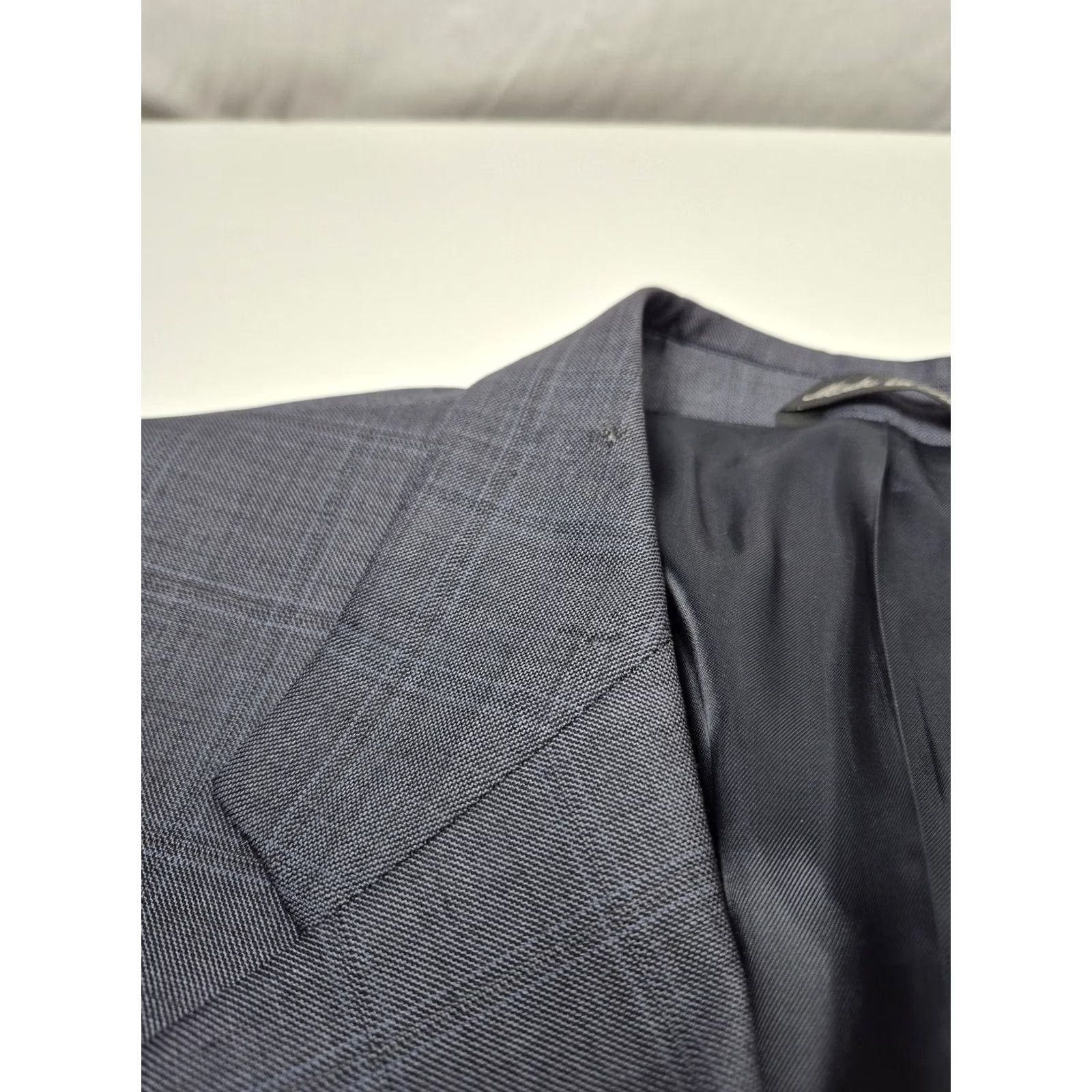 Vintage Zanieri Suit Mens 44 Long Gray Wool Super 110s Cerruti 38x37 Italy NWT FLAW Size 44R - 4 Thumbnail
